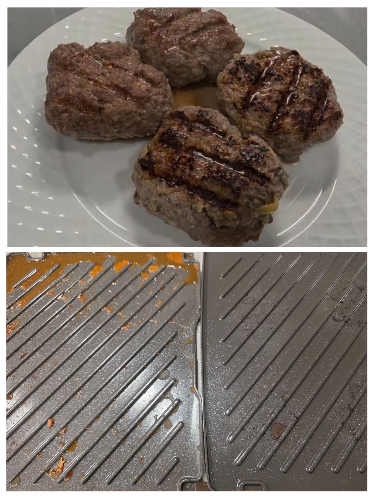 Breville BGR700BSS Sear and Press Grill, Brushed Stainless Steel | Lock in juices and deliver steakhouse-style grill marks on burgers, steaks and more with high-heat sear plates customer photo 1