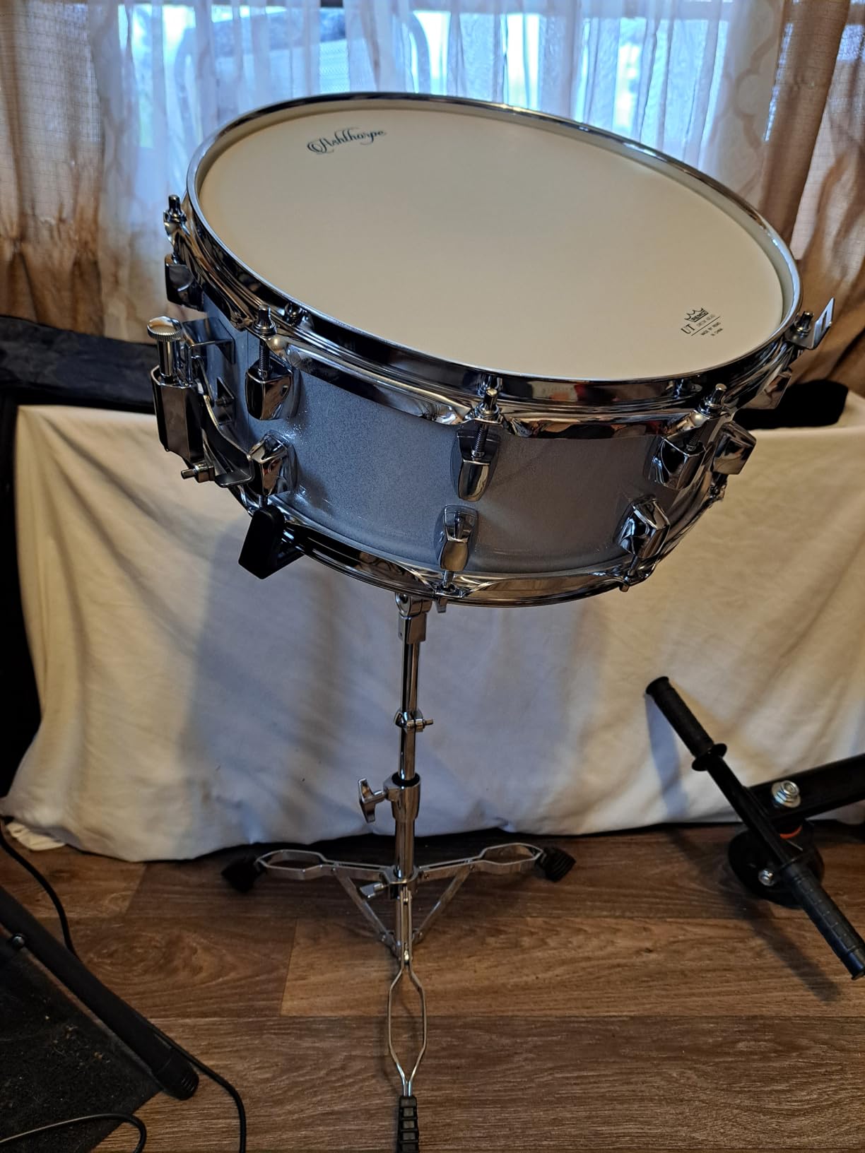 Ashthorpe Snare Drum Set with Remo Head (Blue) - Student Beginner Kit with Stand, Padded Gig Bag, Practice Pad, Neck Strap, and Sticks customer photo 1