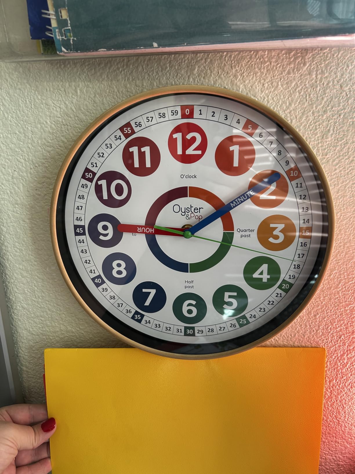 Oyster&Pop Kids Wall Clock - Silent 10