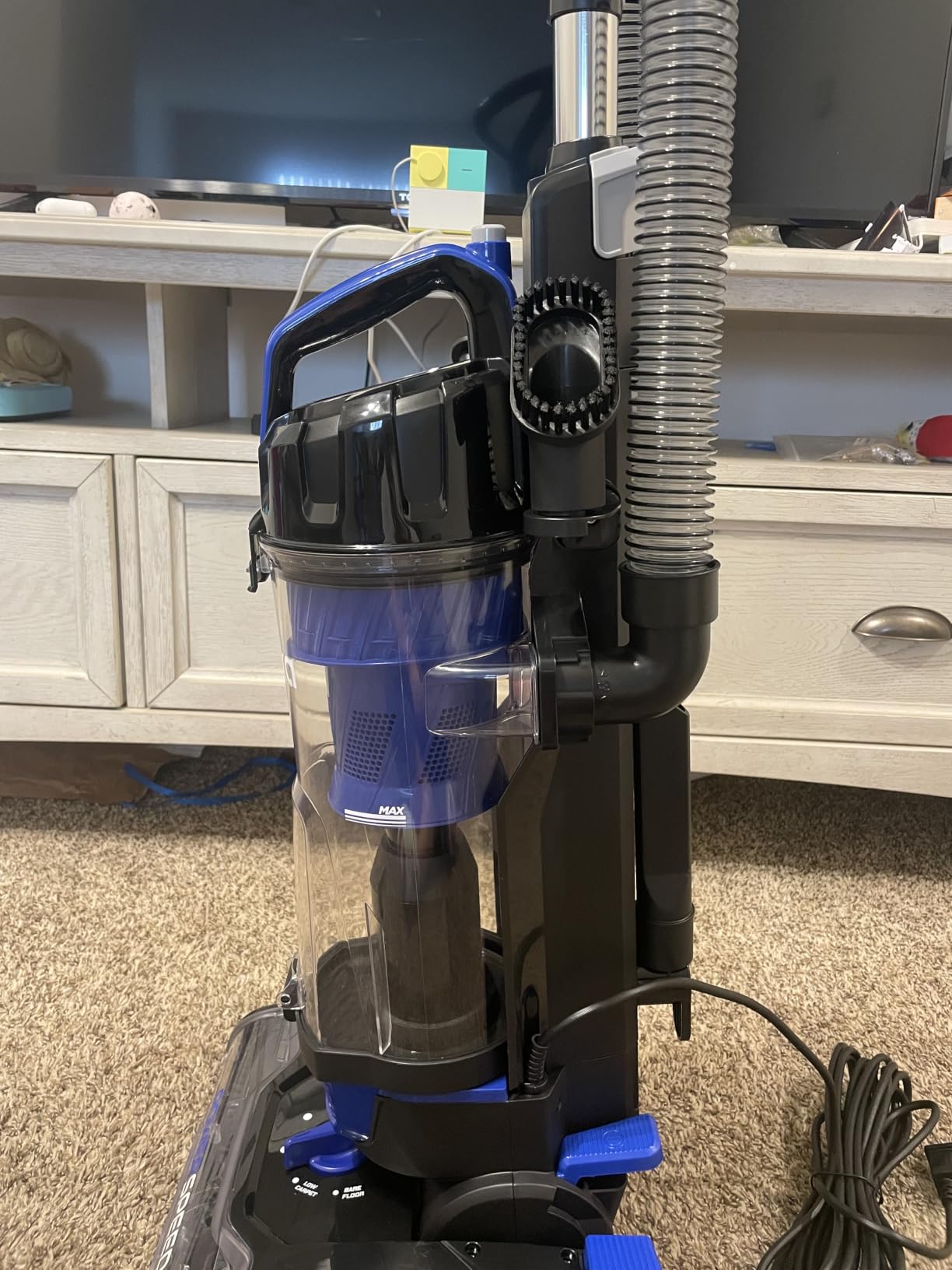 Eureka Lightweight Powerful Upright Vacuum Cleaner for Carpet and Hard Floor, PowerSpeed, New Model,Blue,black/New Model customer photo 1