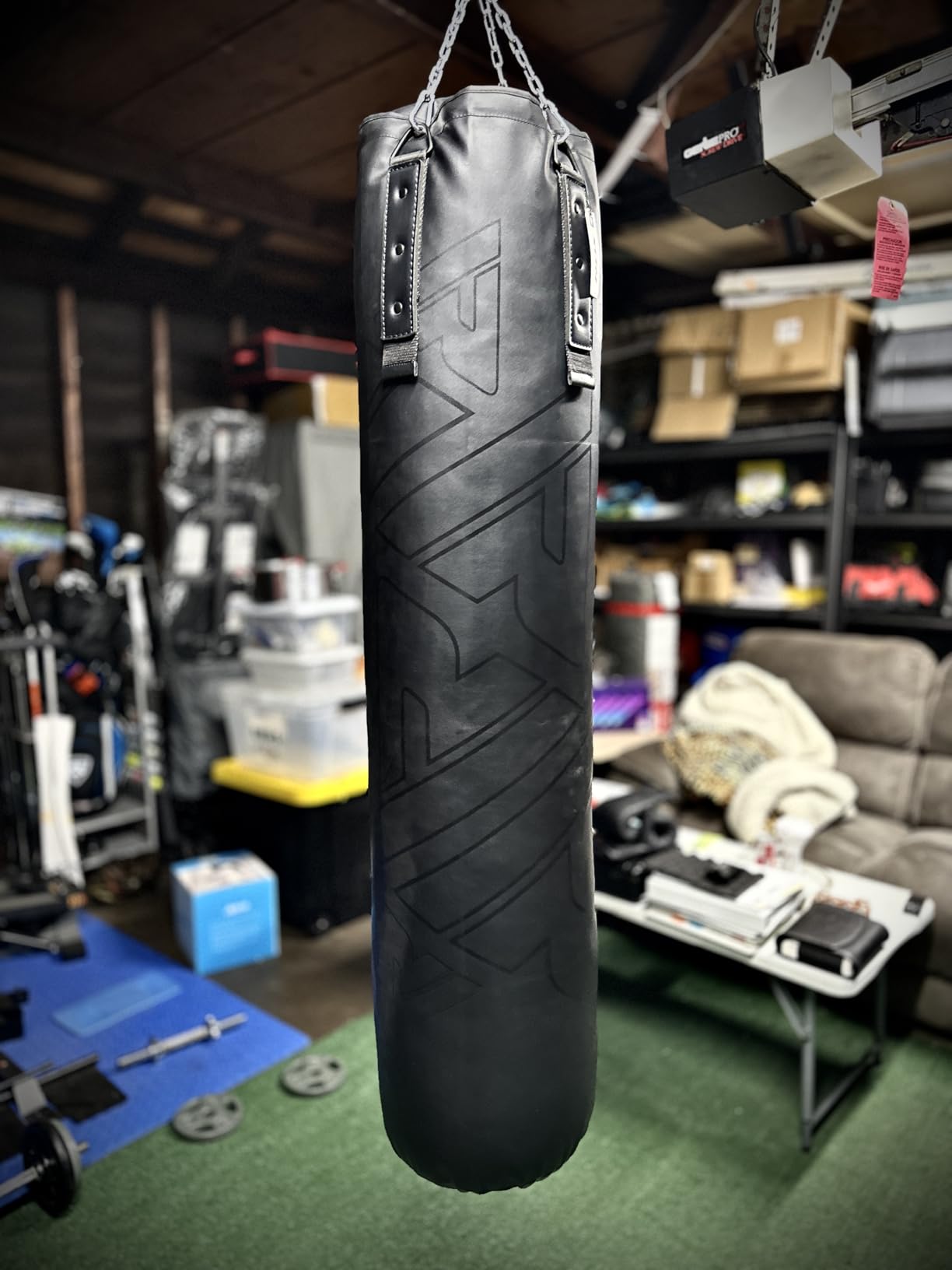 RDX Heavy 5FT Punching Bag for Pro Training, 55lbs Pre Filled with 110lbs Max Filling Capacity, 3PC Boxing Bag Set with Gloves Hanging Steel Chain customer photo 2