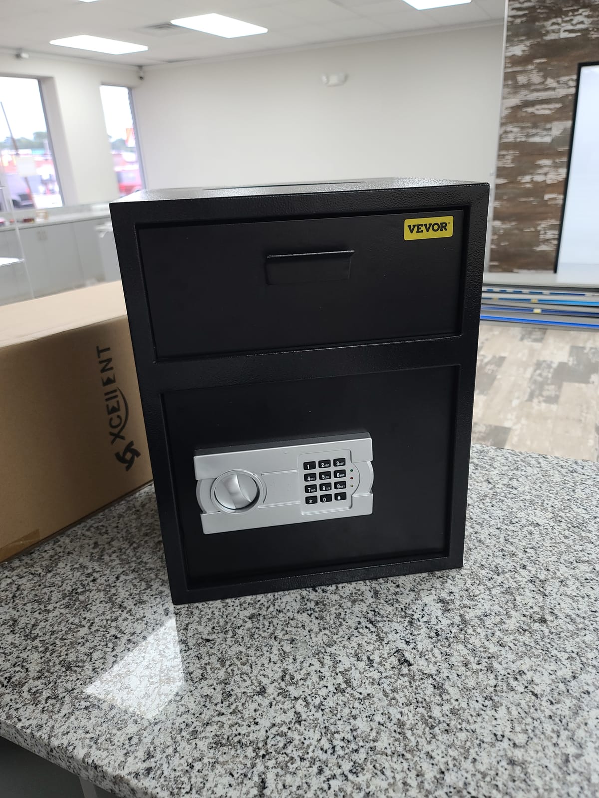 VEVOR Digital Depository Safe 1.7 Cubic Feet Made of Carbon Steel Electronic Code Lock Depository Safe with Deposit Slot with Two Emergency Keys Depository Box for Home Hotel Restaurant and Office customer photo 2