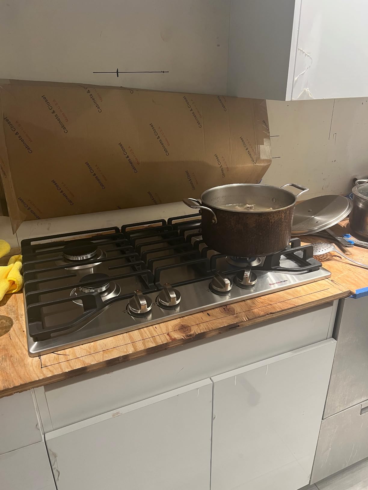 ThermoMate Heavy 36 Inch Gas Cooktop with 5 Italy Sabaf Power Burners, Built In Stove Top of 304 Stainless Steel, Gas Hob NG/LPG Convertible, Cooker with Thermocouple Protection CSA Certified customer photo 1