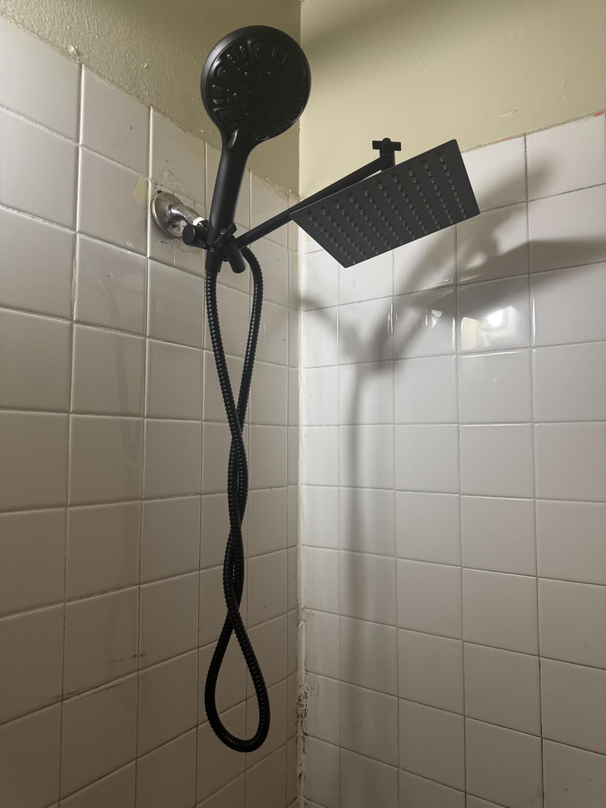 Shower Head, 8'' High Pressure Rainfall/Handheld Shower Combo, Matte Black customer photo 1