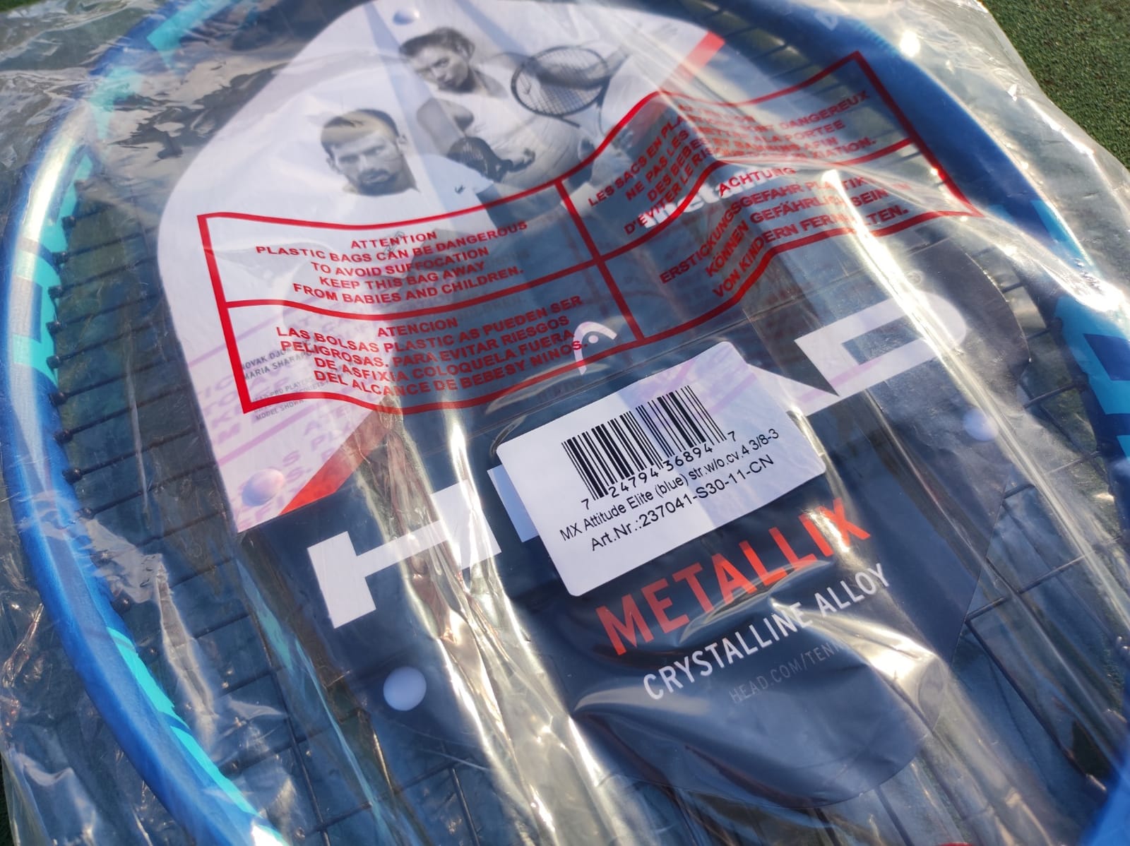 Head Metallix Attitude Elite Blue Tennis Racket - Pre-Strung Adult Tennis Racquet Lightweight - Midplus Headsize for Blend of Power and Control customer photo 2