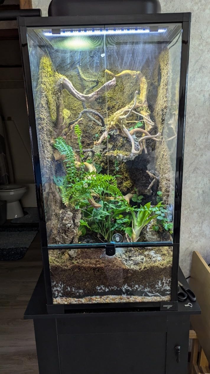 WACOOL 50 Gallon Reptile Tank, Front Opening Chameleon Cage 18