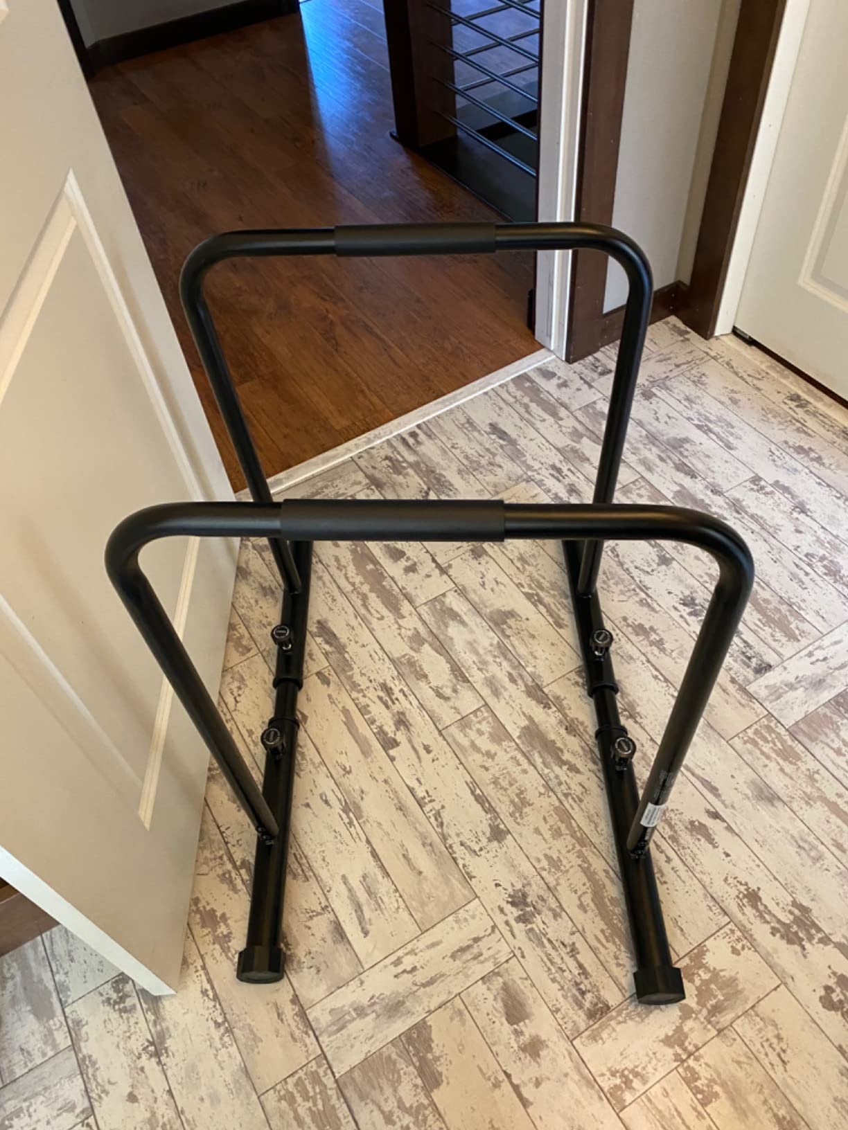 Dripex 1100lbs Adjustable Dip Bar Heavy Duty Steel Dip Station Home Dip Stand with Two Safety Connectors, Parallel Bars Dip Equipment for Calisthenics, Strength Training customer photo 2