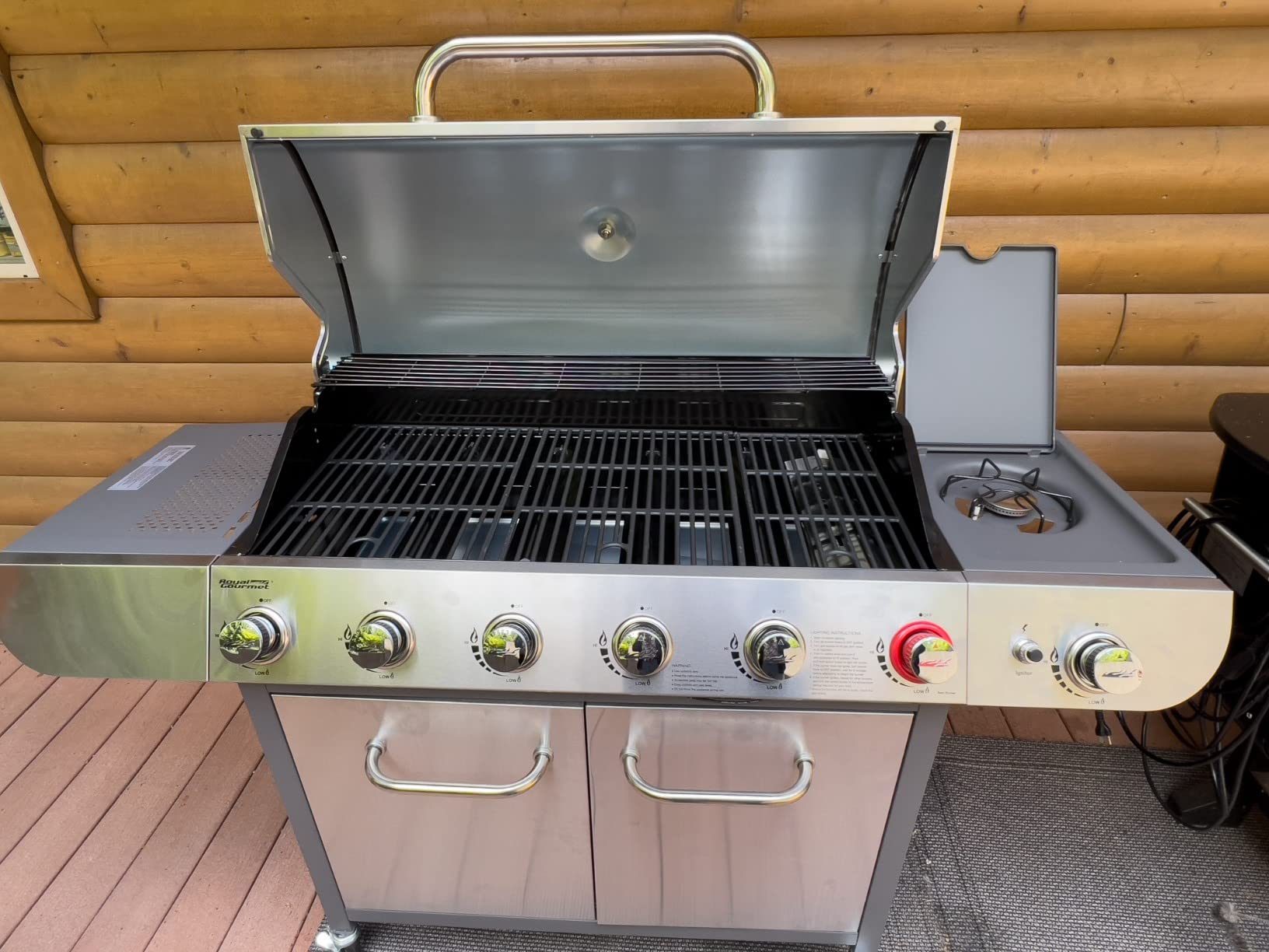 Royal Gourmet SG6002R 6-Burner Propane Gas Grill with Side Burner, Silver | Cabinet Style Gas Grill with 71,000 BTU | Extra-large Cooking Space | Built-In Thermometer customer photo 2