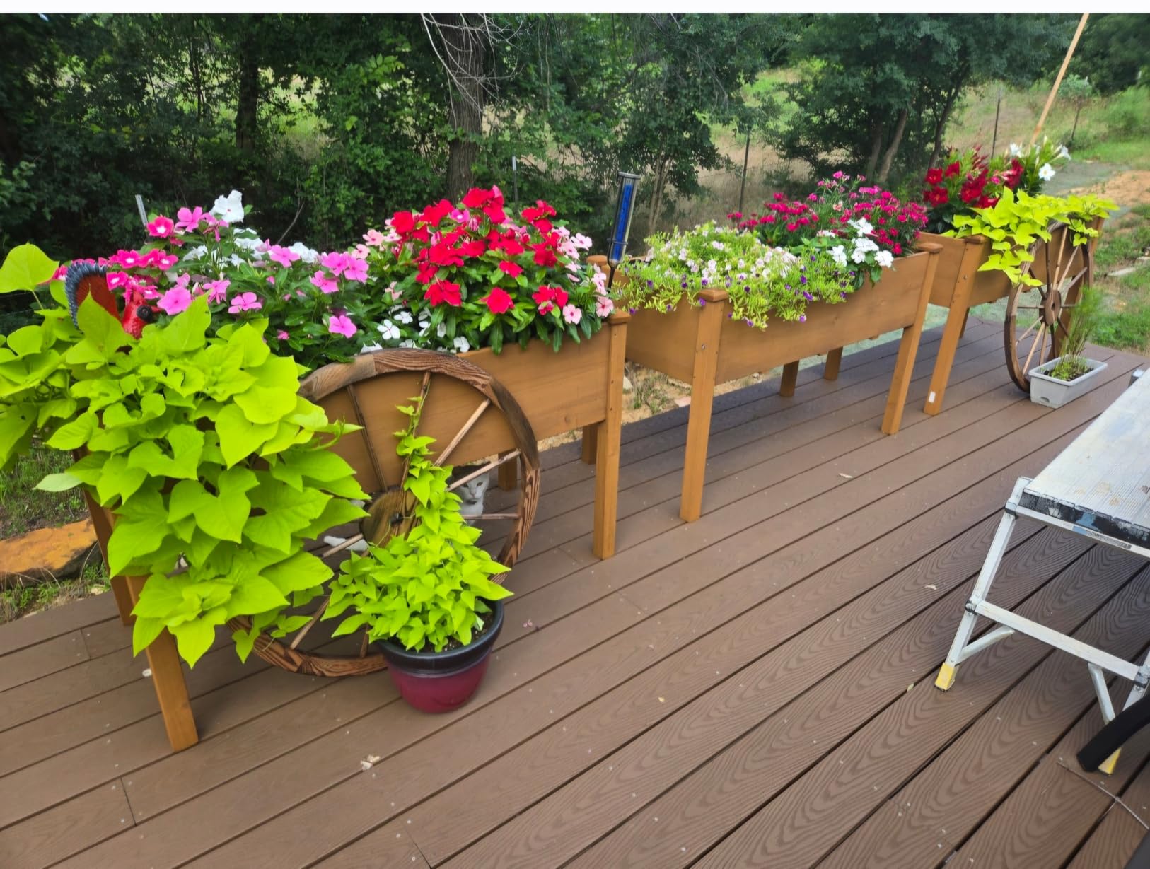 Best Choice Products 72x24x30in Raised Garden Bed, Elevated Wood Planter Box Stand for Backyard, Patio, Balcony w/Divider Panel, 6 Legs, 300lb Capacity - Natural customer photo 1