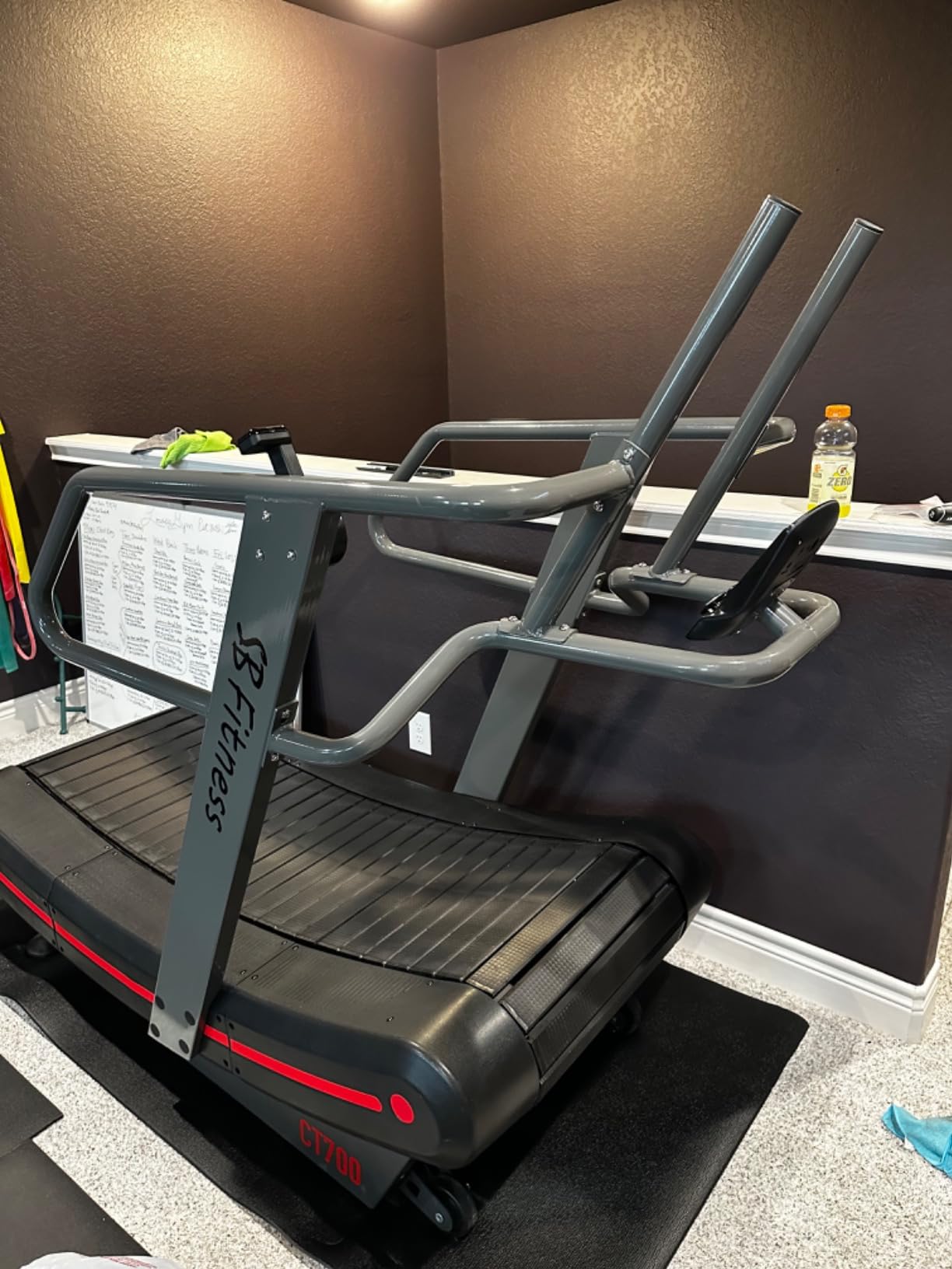 SB Fitness Equipment CT700 Self Generated Manual Curved Commercial Treadmill with 8 Resistance Levels for Sprinting and Sled Push with 19