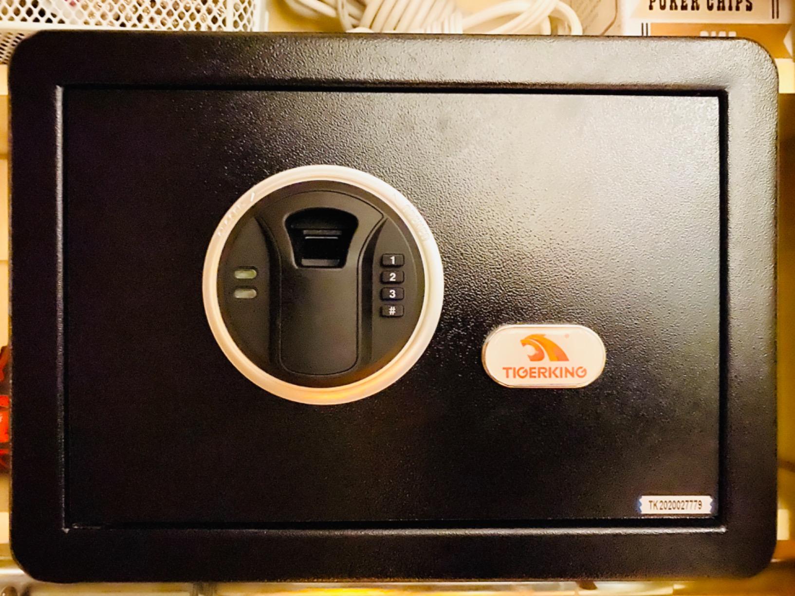 TIGERKING Biometric Small Home Safe with key and digital keypad customer photo 2
