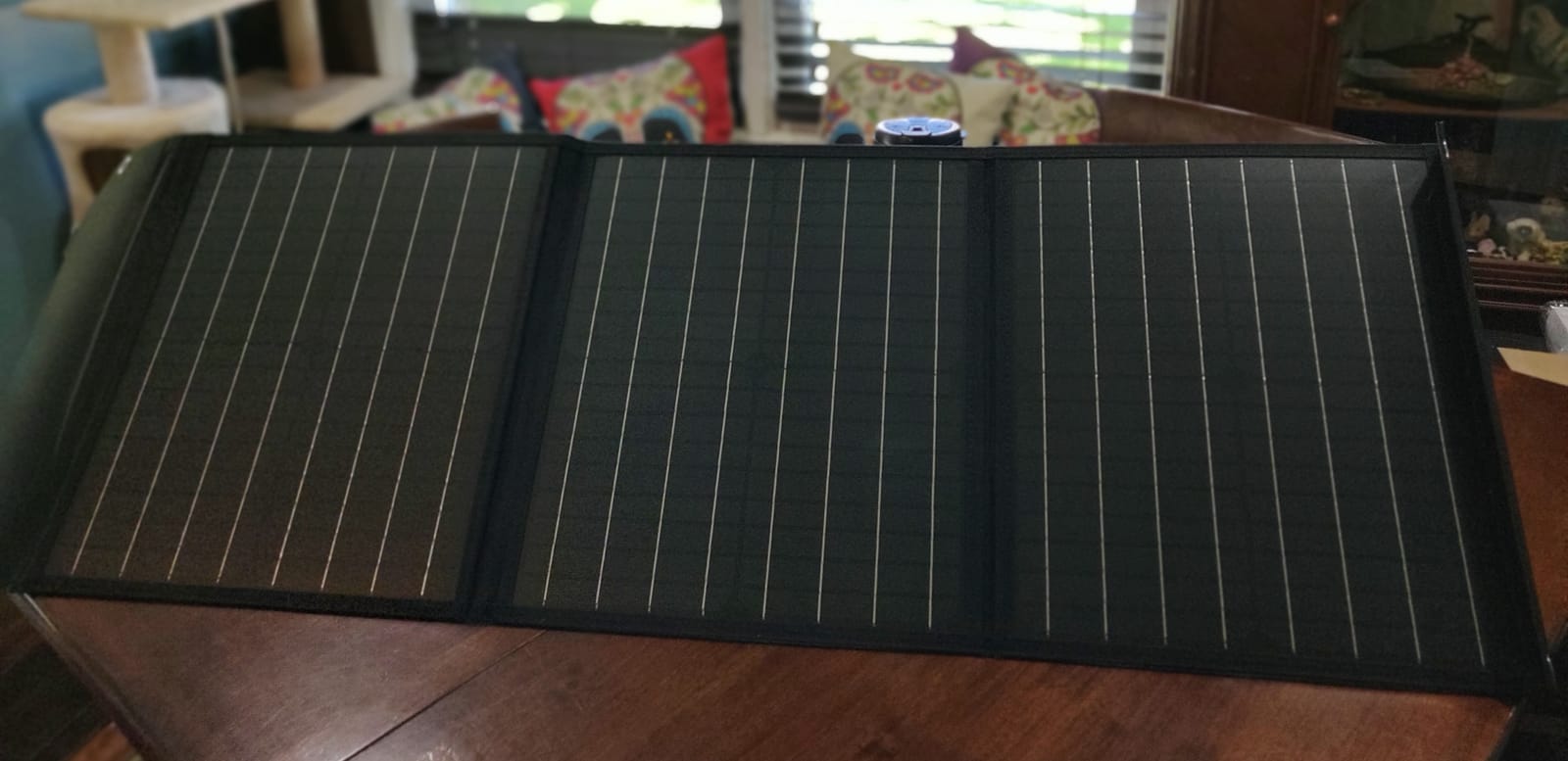 MARBERO Portable Solar Panel 30W Solar Panel Charger 23% High Efficiency Foldable Solar Panels QC3.0 USB & DC Port Compatible with Cell Phone Ipad Laptop IP65 Waterproof for Camping Outdoor Cloudy customer photo 1