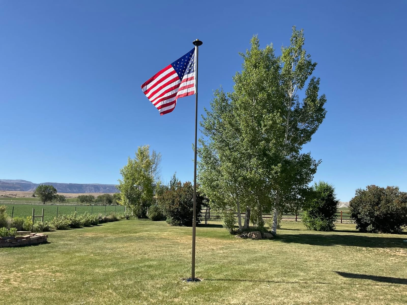 Service First 25FT Flagpole Kit Freedom Edition Black Telescoping for Outside House In Ground - Anti Tangle Swivel Ring Design - 100MPH Wind Tested with Single Flag customer photo 1