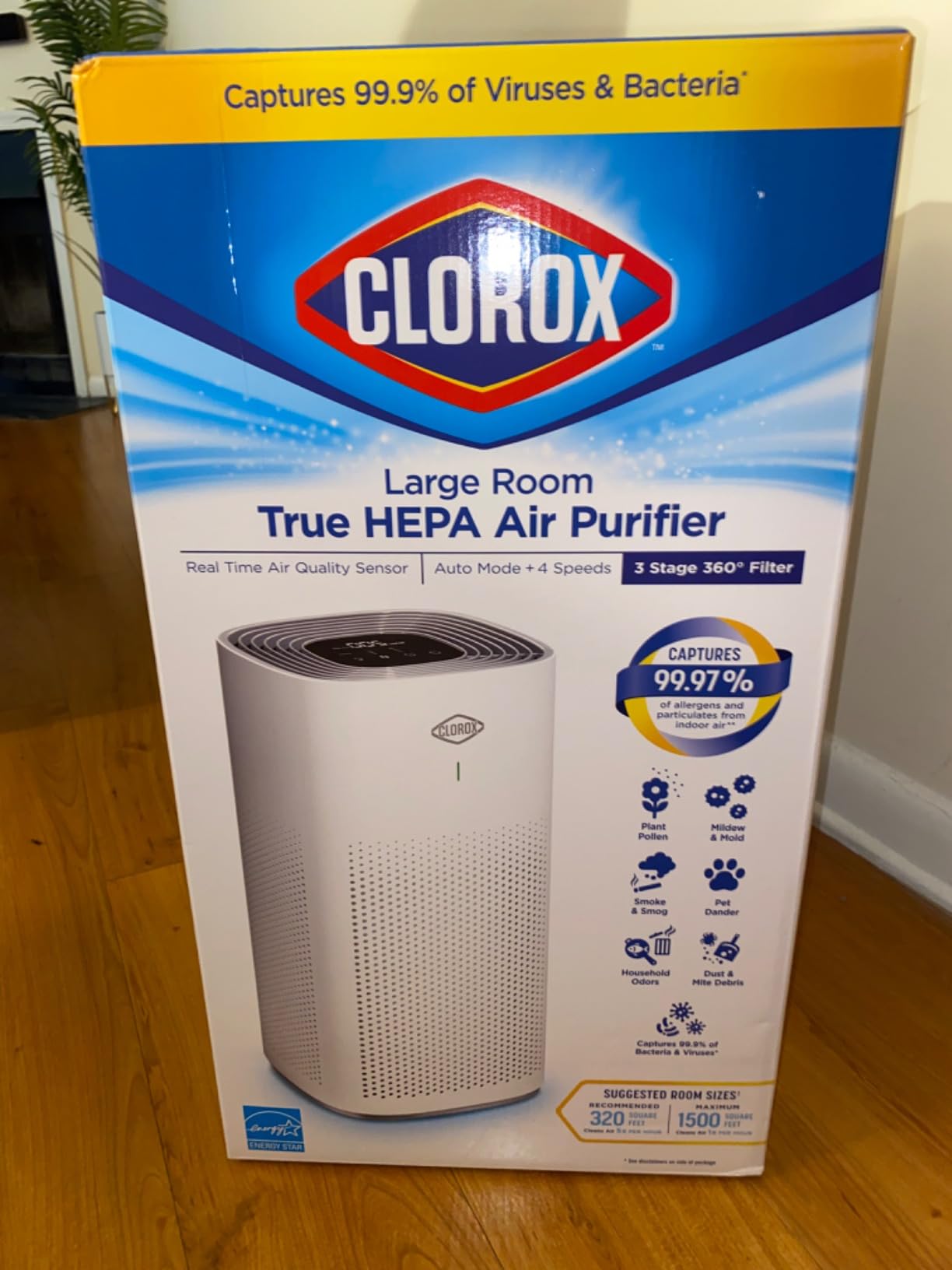 Clorox Large Room HEPA Air Purifiers for Home With True HEPA Filter customer photo 2