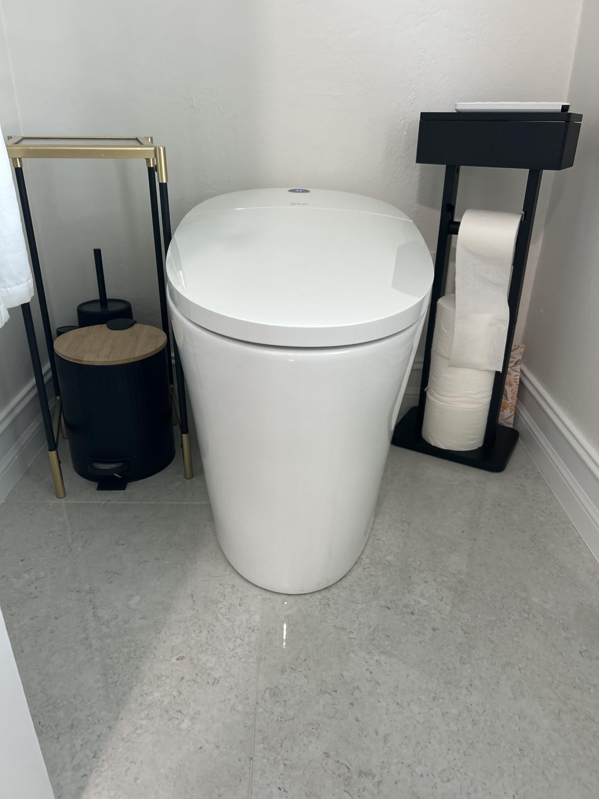 EPLO Smart Toilet,One Piece Bidet for Bathrooms,Modern Elongated Toilet with Multiple Washing,Warm Water,Dual Auto Flush,Foot Sensor Flush,Heated Seat,Electric Tankless Toilets with LED Display E16 customer photo 2