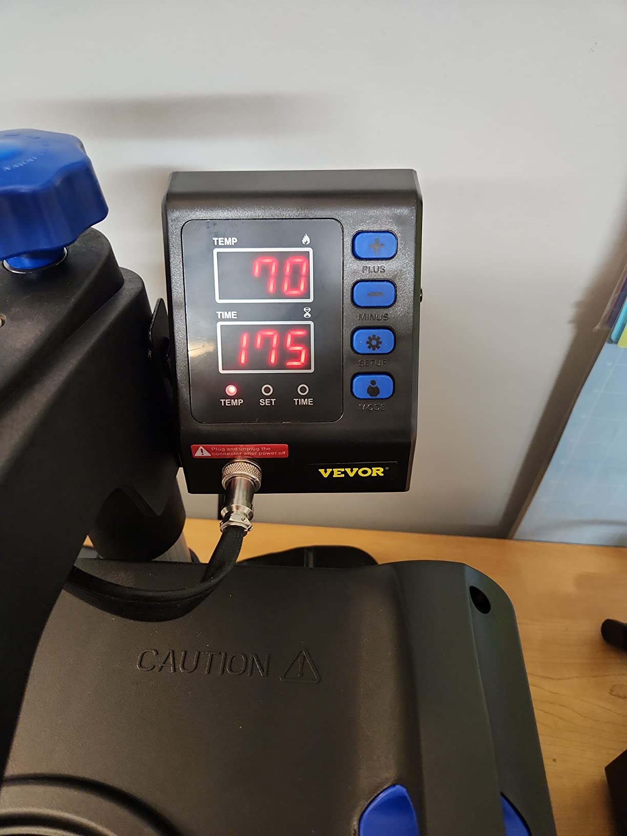 VEVOR 8 in 1 Heat Press Machine 15x15 Inch, 360° Swing Away Shirt Press Machine - Digital Professional Heat Transfer Tshirt Press Machine, Sublimation Heat Press for T Shirts Hat Cap Mug Plate Blue customer photo 1