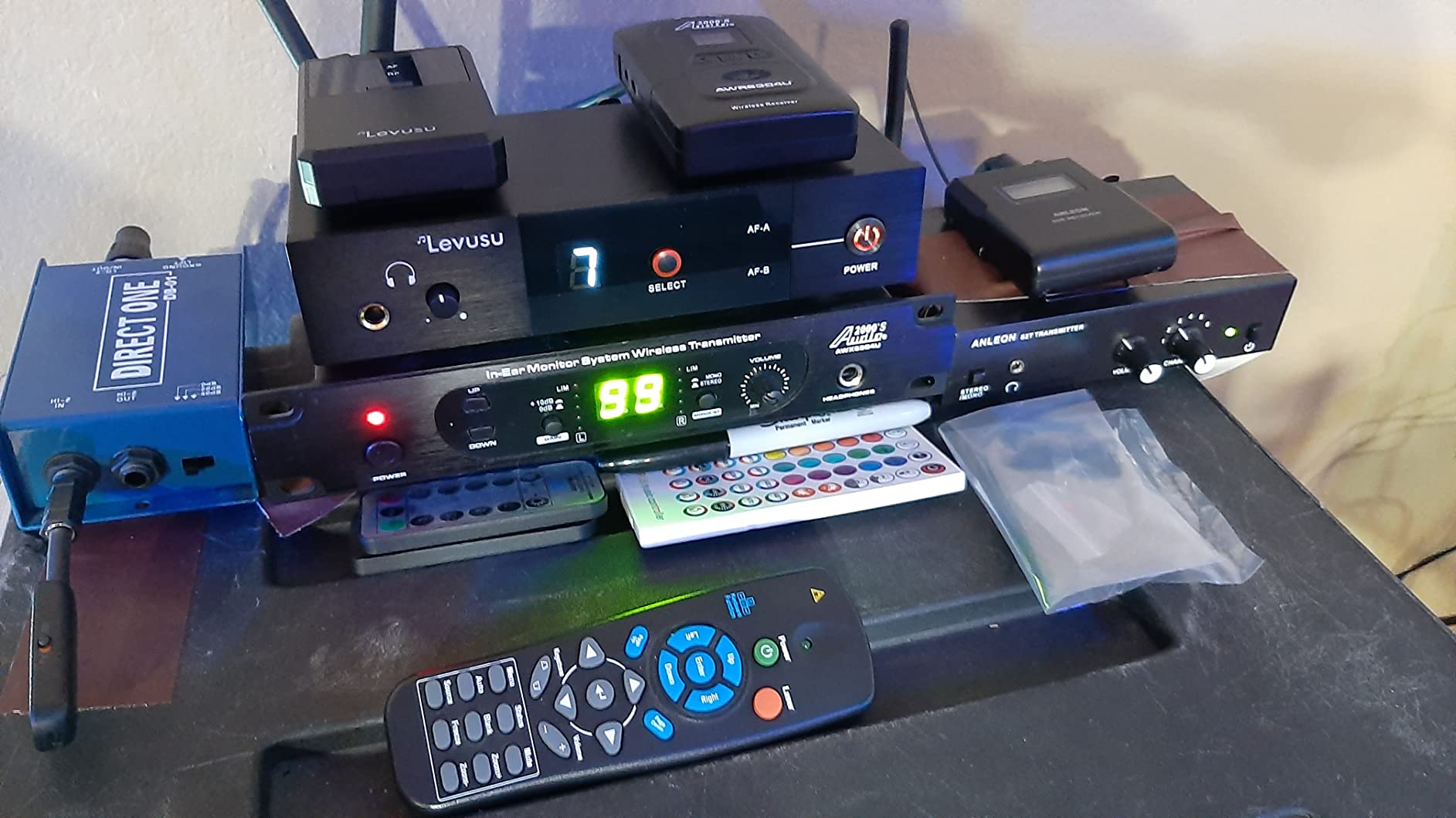 UHF Wireless in-Ear Monitor System with Earphone,180Ft, Rack Mount, Professional IEM Stereo System Transmitter and Beltpack for Studio, Guitar, Band Rehearsal, Live Performance (1 Bodypack) customer photo 2