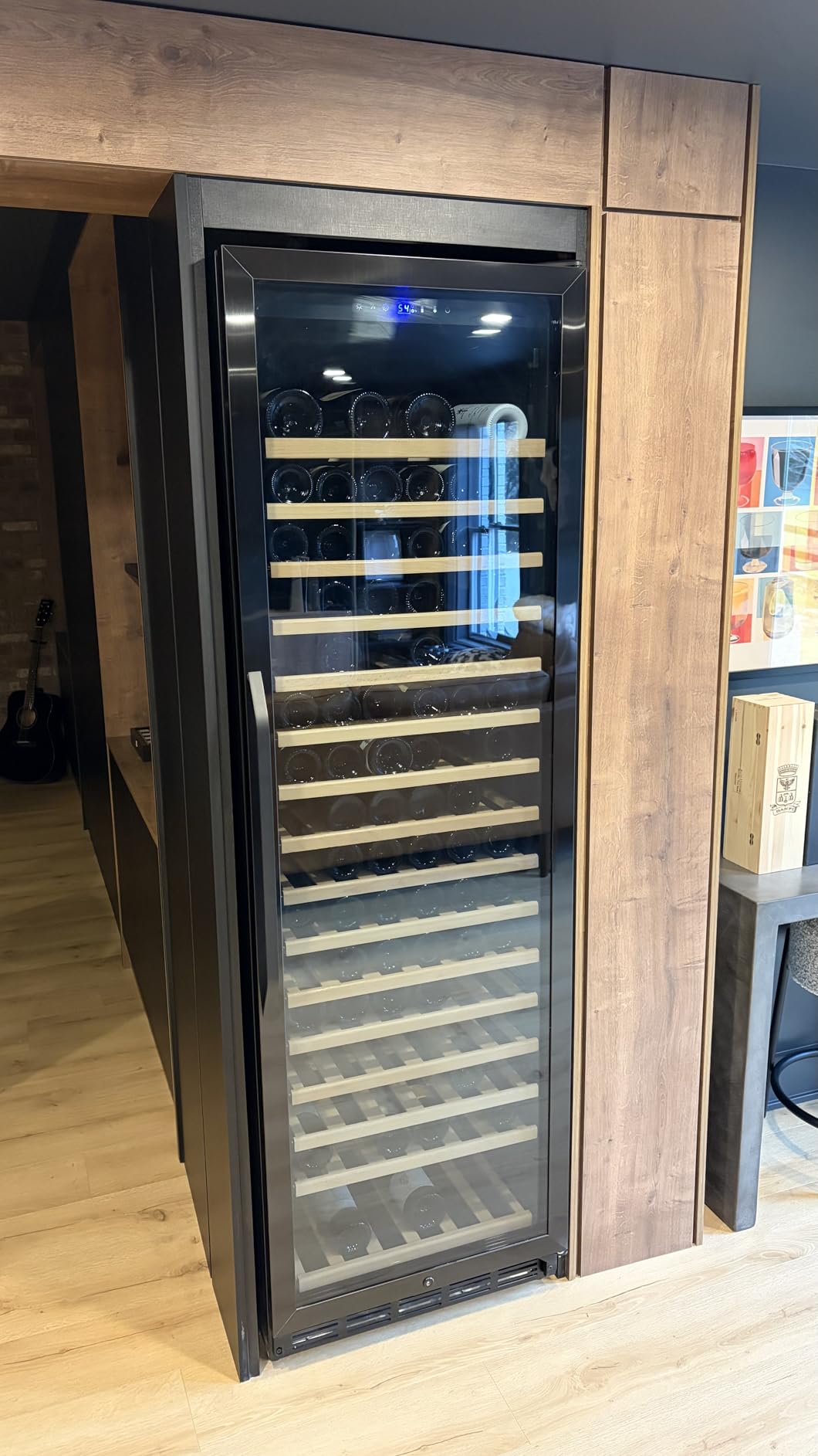 24 Inch Beverage Refrigerator Cooler,210 Cans Wide Beverage and Beer Fridge with Glass Door and Powerful Cooling Compressor, Built-in/Freestanding Drink Fridge for Kitchen, Bar or Office customer photo 2