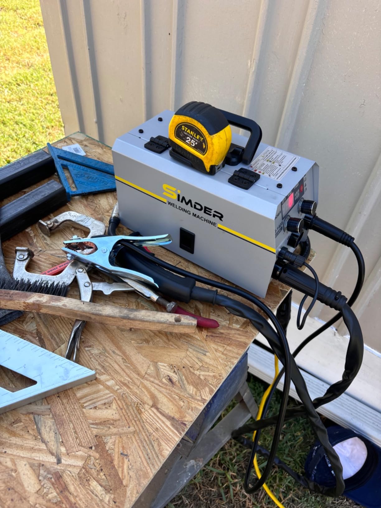 SSimder 140A MIG Welder 3 in 1, Dual Voltage Flux Core Lift TIG Stick | Auto Repair, Farm Fence, Home DIY, Garage Projects, Zero HF Interference, Synergic Control, 0.5lbs Wire Included customer photo 1