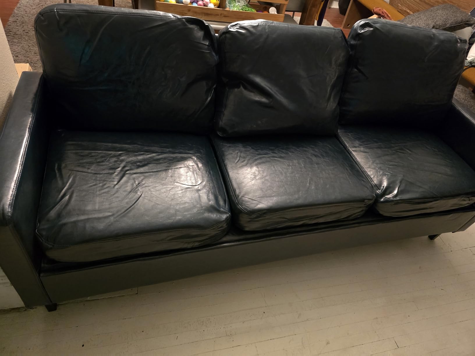 56'' Dark Grey Fabric Loveseat Small Couch with 2 USB for Living Room Sofa customer photo 1