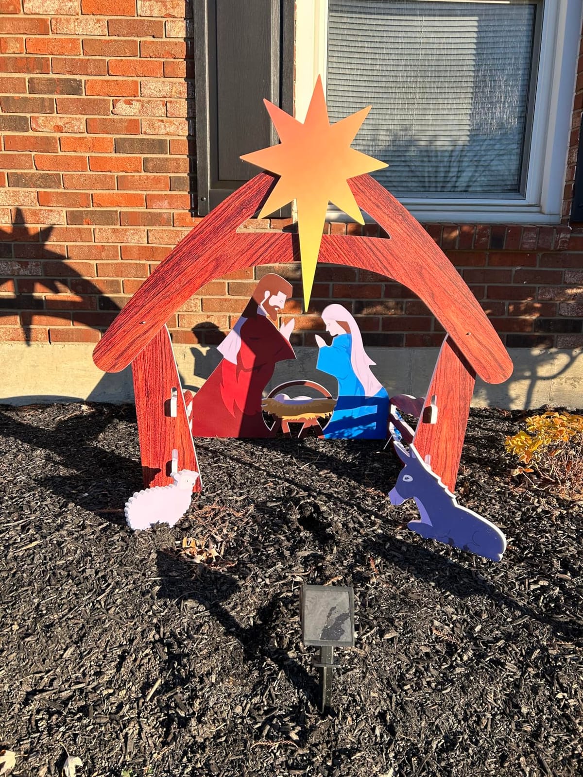 VINGLI Outdoor Nativity Scene, Weatherproof Nativity Sets for Christmas Outdoor Decor, Large Holy Family Nativity Set Outside Display Christmas Decorations for Front Yard and Lawn-White customer photo 1