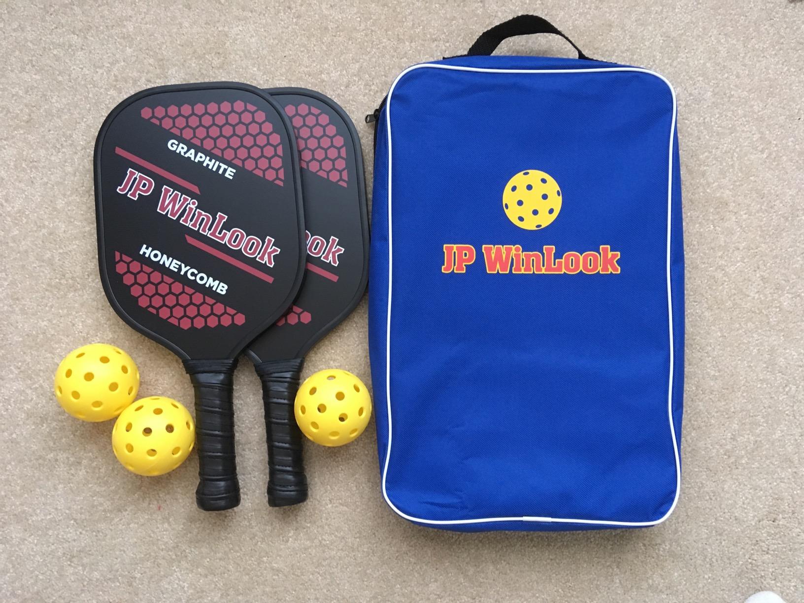 JP WinLook Premium Pickleball Paddles Set – USAPA Pickleball Set - Graphite Carbon Fiber Rackets for Women & Men and Balls for Indoor or Outdoor Play - Racquets, Pickleballs & Carry Bag customer photo 1