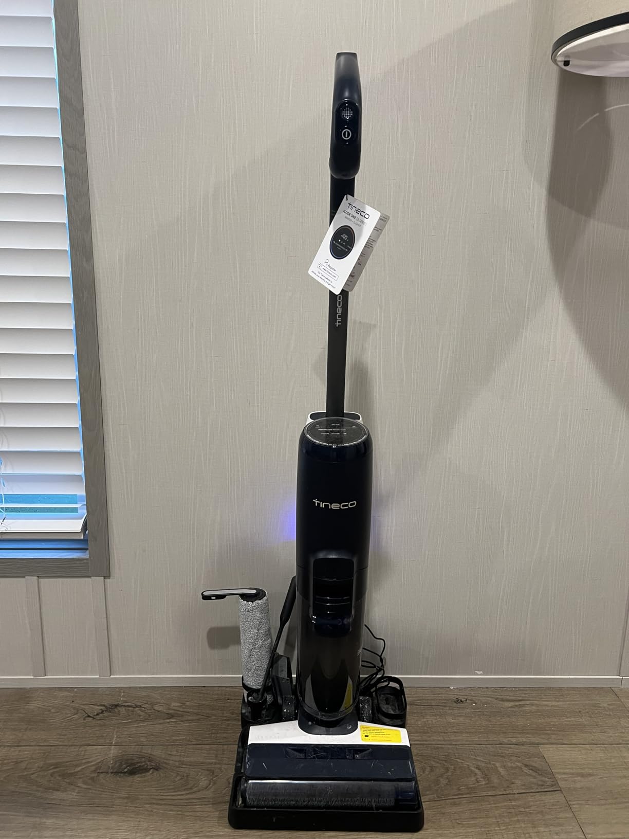 Tineco Floor ONE S5 Smart Cordless Wet Dry Vacuum Cleaner and Mop for Hard Floors, Digital Display, Long Run Time, Great for Sticky Messes and Pet Hair, Space-Saving Design, Blue customer photo 1