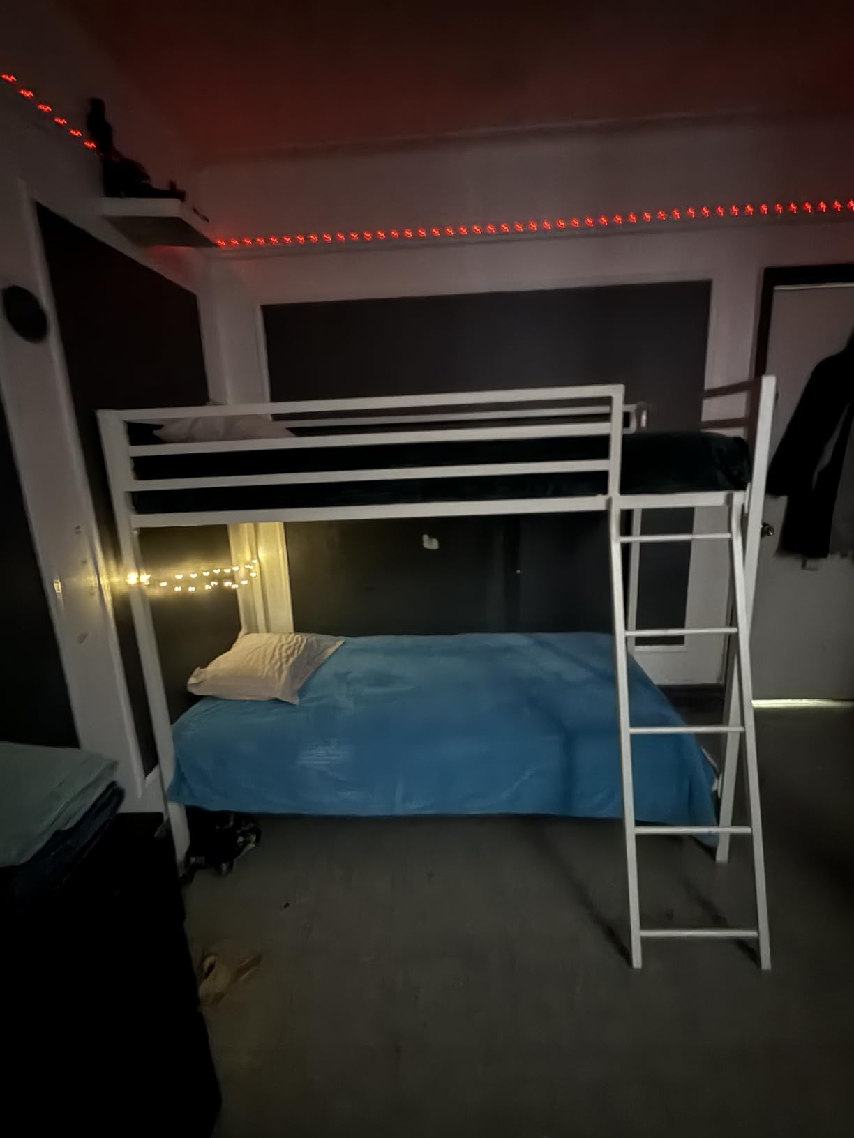 SHA CERLIN Bunk Bed Twin Over Twin Size with Ladder and Guardrail,Black customer photo 1