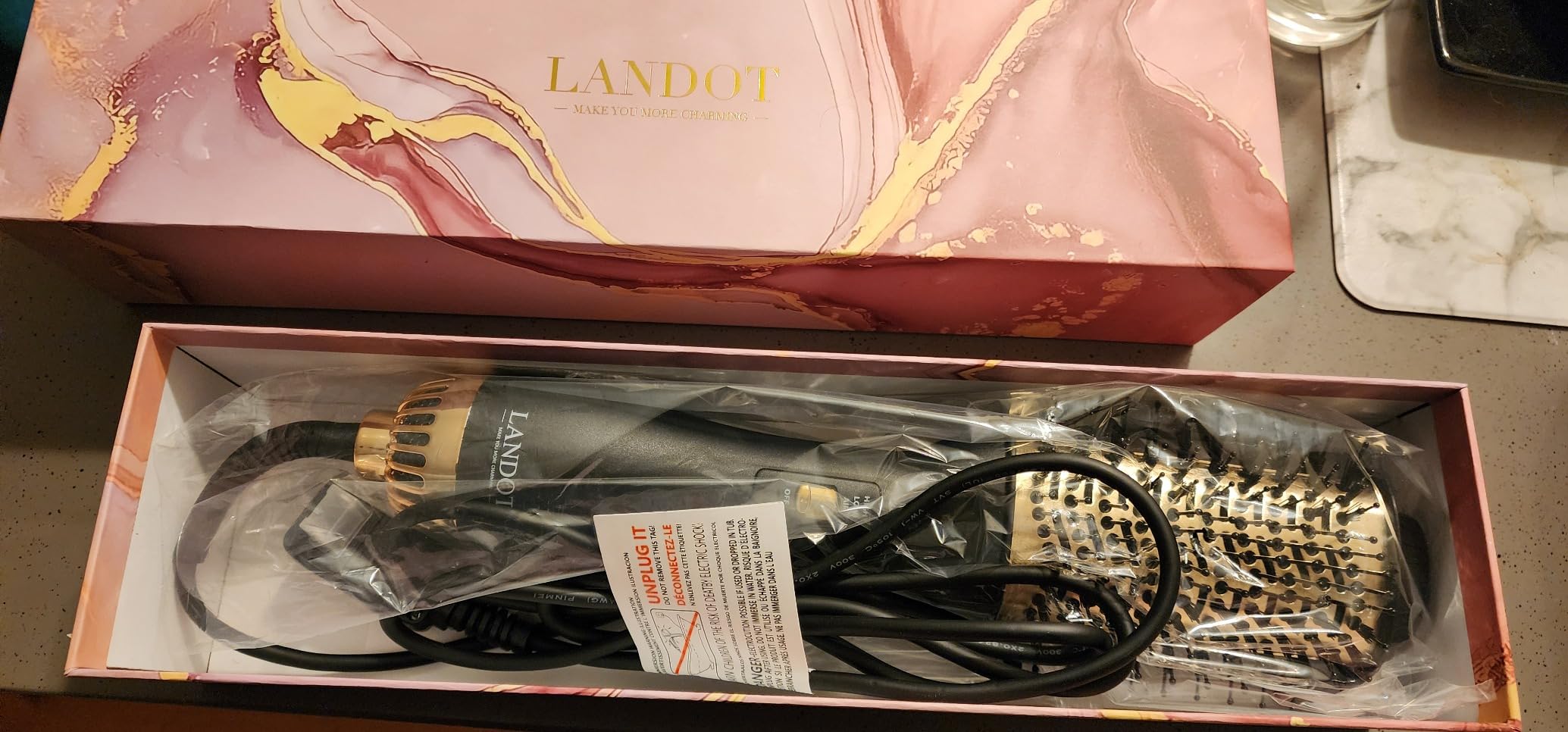 LANDOT Hair Blow Dryer Brush 60mm One-Step Hot Air Styler Blowout Volumizer customer photo 2