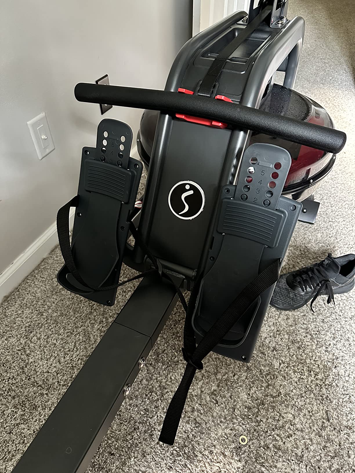 Sunny Health & Fitness Premium Water Rowing Machine for Full-Body Workout customer photo 1