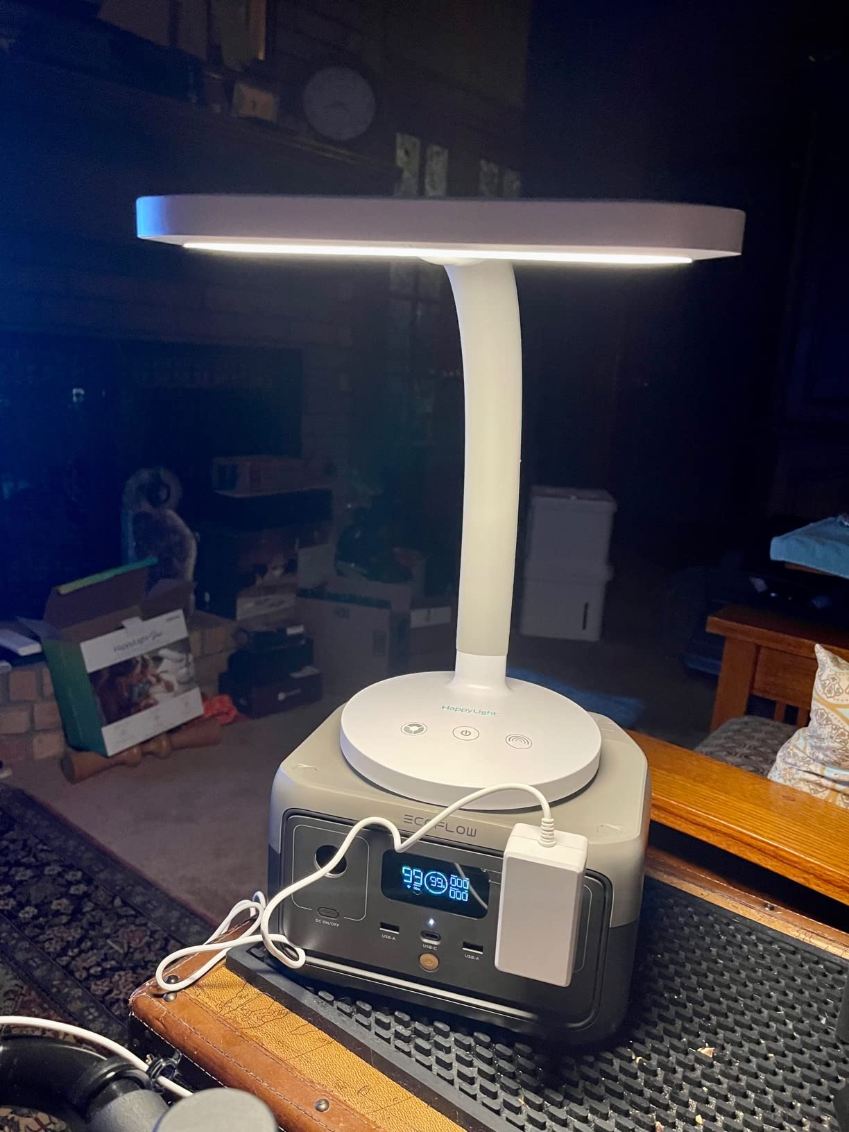 Verilux HappyLight Duo 2-in-1 Light Therapy & Task Desk Lamp, UV-Free LED | 10,000 Lux Full Spectrum customer photo 1