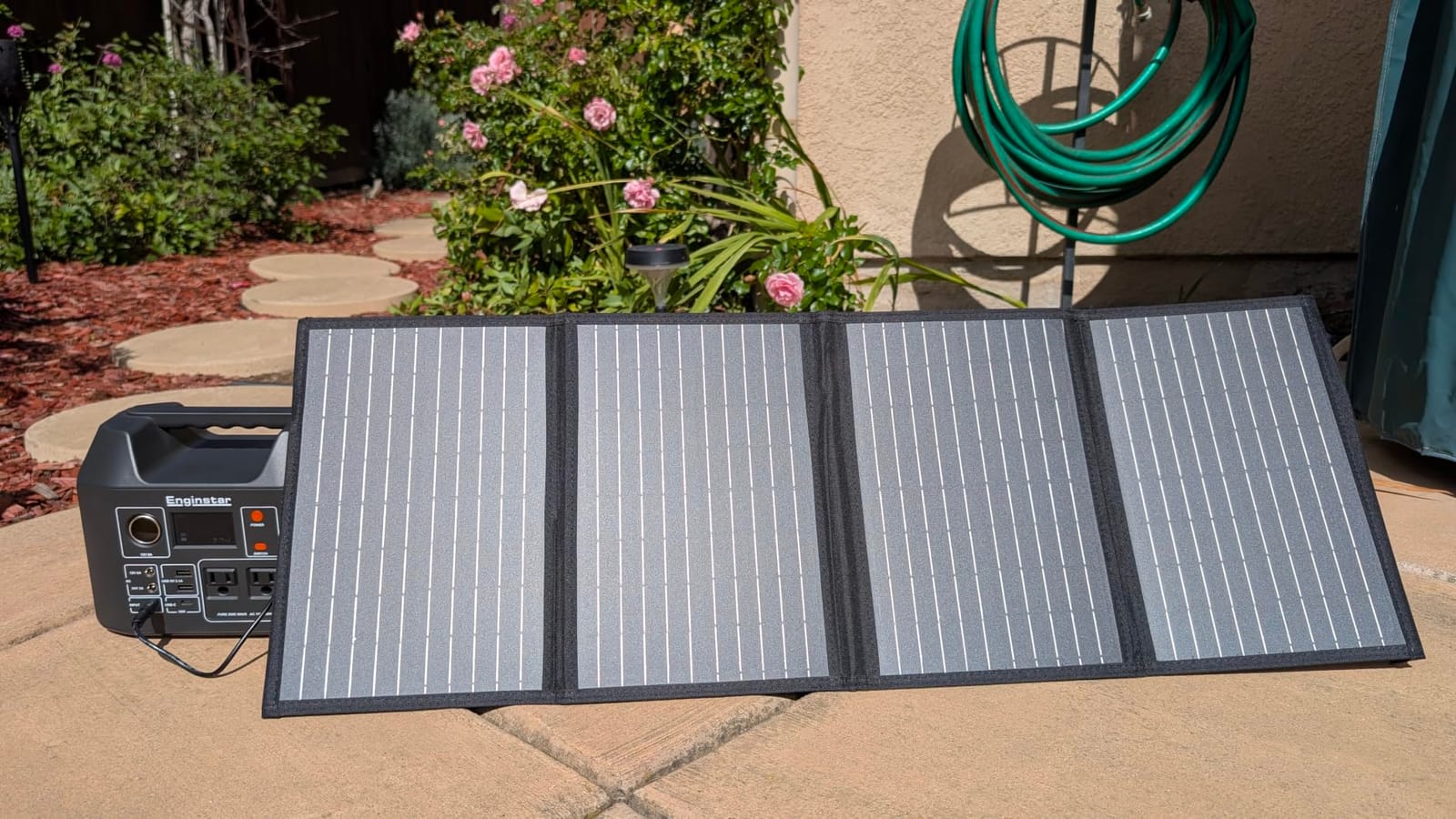 EnginStar Solar Generator, 300W Portable Power Station, 296Wh Lithium Battery Backup w/Two 110V Pure Sine Wave AC Outlet for Camping Road Trip RV, 80000mAh Sufficient Power Supply for Blackout customer photo 2