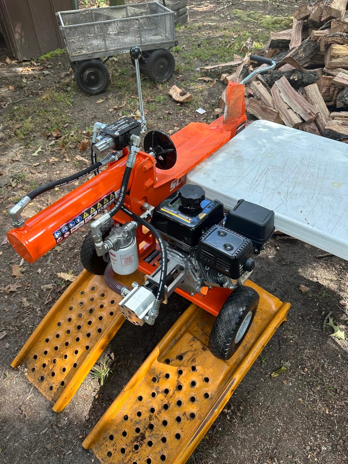 SuperHandy Hydraulic Log Splitter, 20 Ton, Firewood Wood Splitter customer photo 2