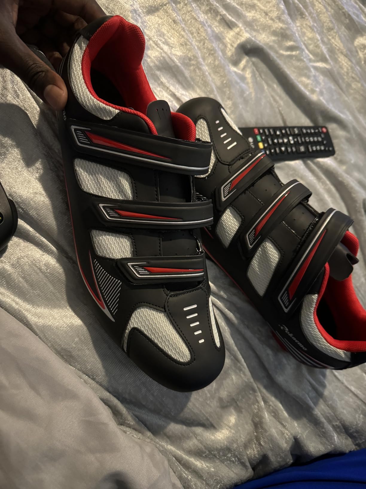Unisex Cycling Shoes Size 14 Peleton Compatible - Mens Spin Shoes with Look Delta Cleats - Indoor Road Bikes SPD Clips customer photo 2