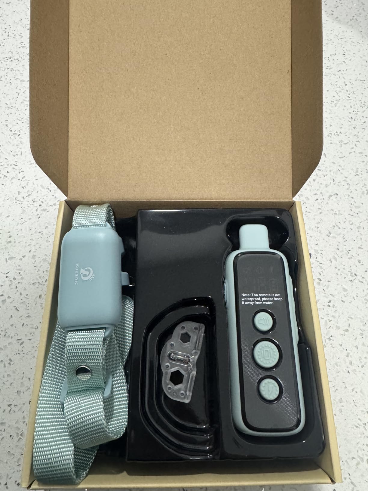 Bousnic Shock Collar for Dogs - Waterproof Rechargeable Dog Electric Training Collar with Remote for Small Medium Large Dogs with Beep, Vibration, Safe Shock Modes (8-120 Lbs) (Grey) customer photo 2