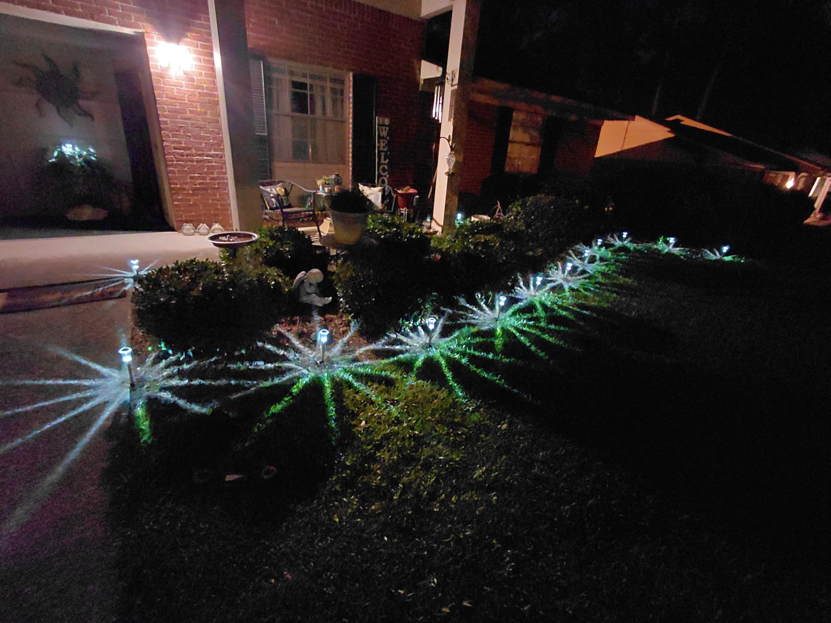 DenicMic Solar Lights Outdoor Waterproof 10 Pack Pathway Lights Cool White customer photo 1