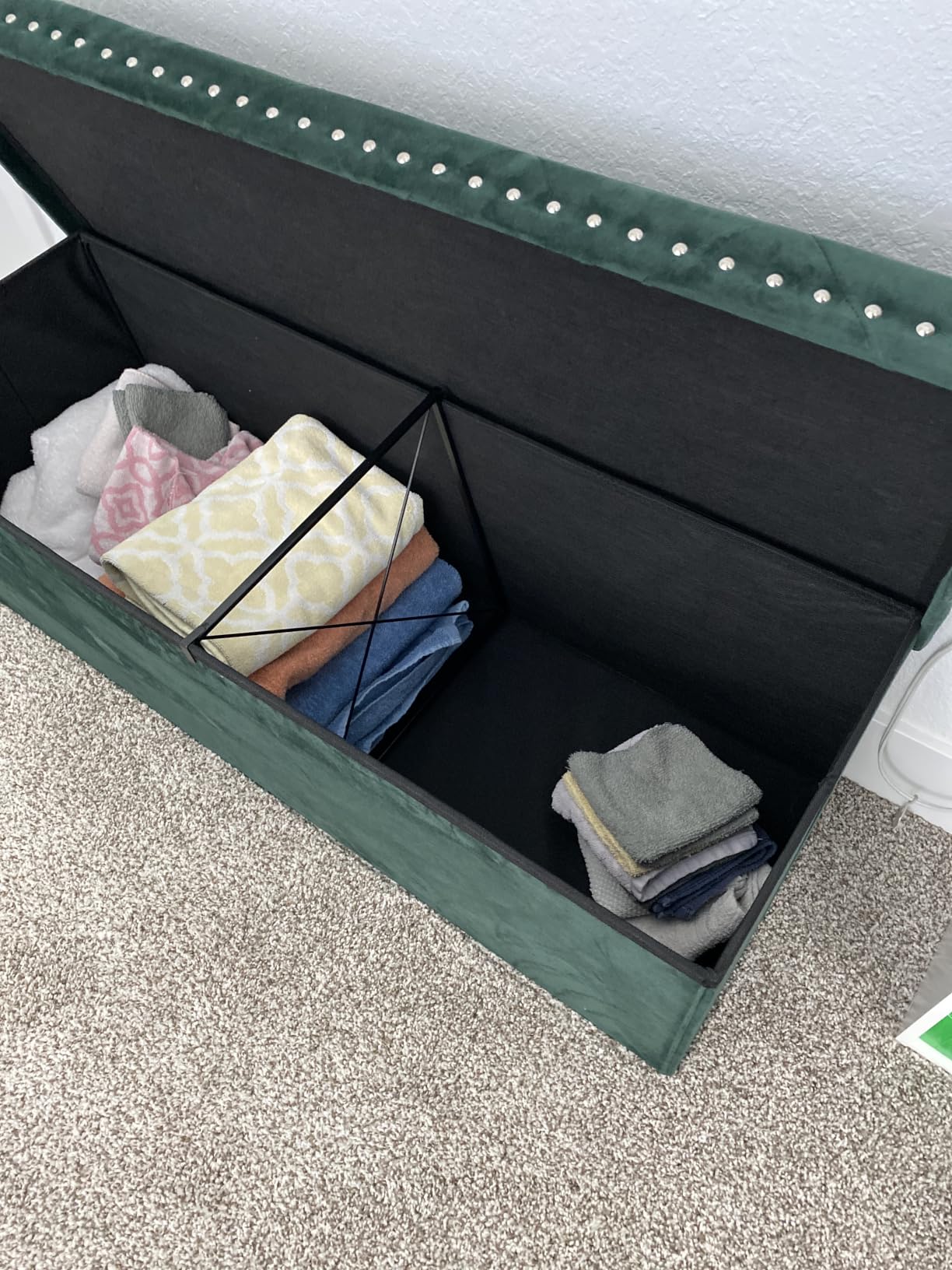 B FSOBEIIALEO Storage Ottoman Bench, 43