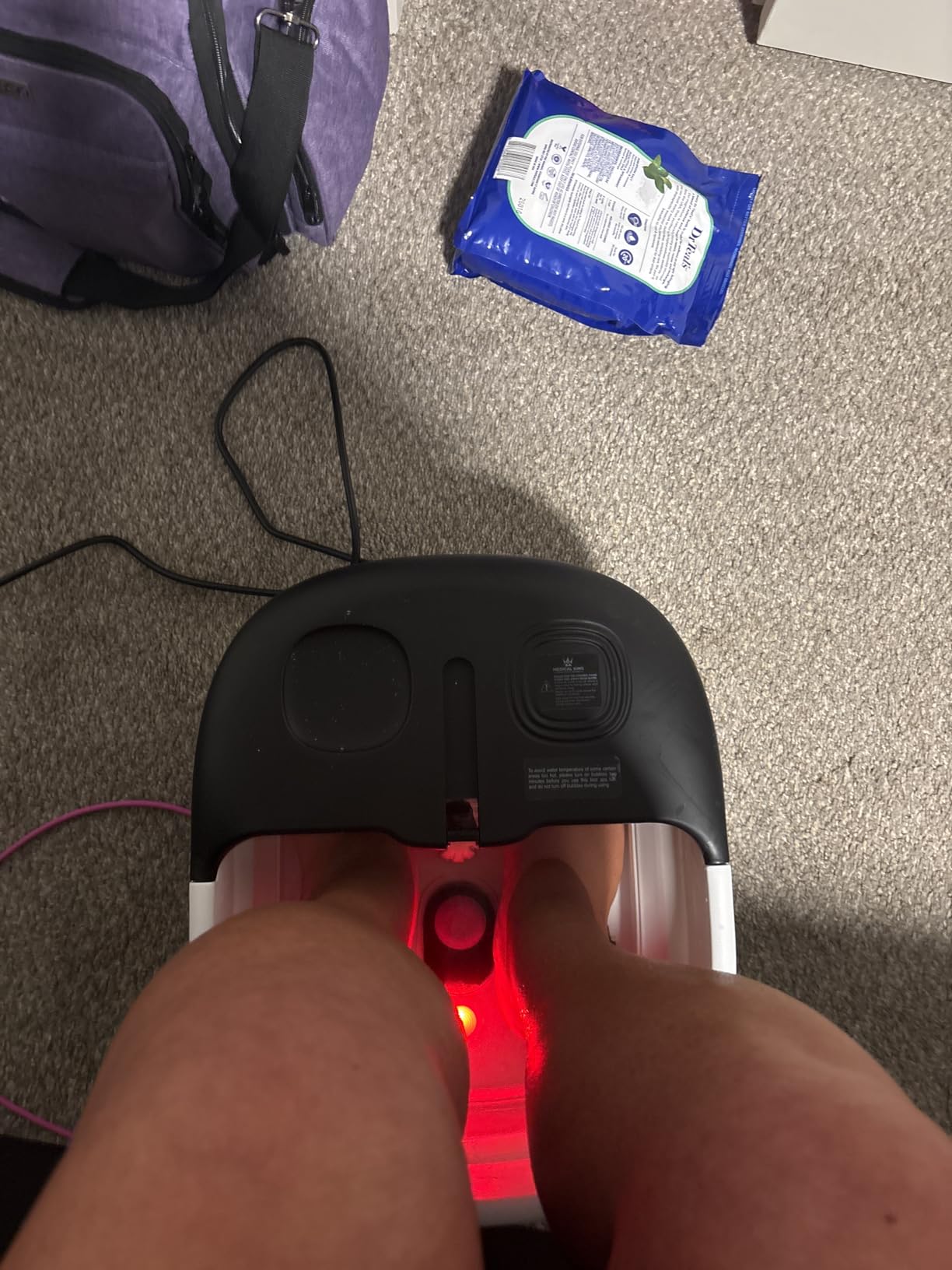 Medical king Foot Spa with Heat and Massage and Jets Includes A Remote Control A Pumice Stone Collapsible Massager with Bubbles and Vibration customer photo 2