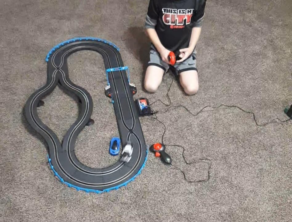 Slot Car Race Track Sets, Electric Race Car Track Set, 2 High Speed Tracks customer photo 1