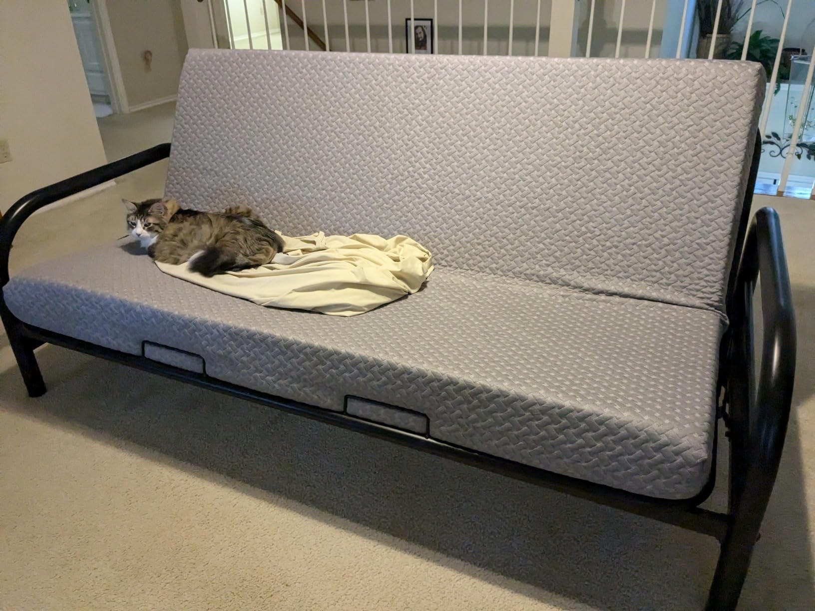 Milliard Full Size Futon Mattress, Light Grey, 71 x 52 x 6 Inch, Memory Foam Futon Mattress Full Size, CertiPUR-US, Comfy Sofa Bed, Couch, Removable Washable Hypoallergenic Cover, Frame Not Included customer photo 2