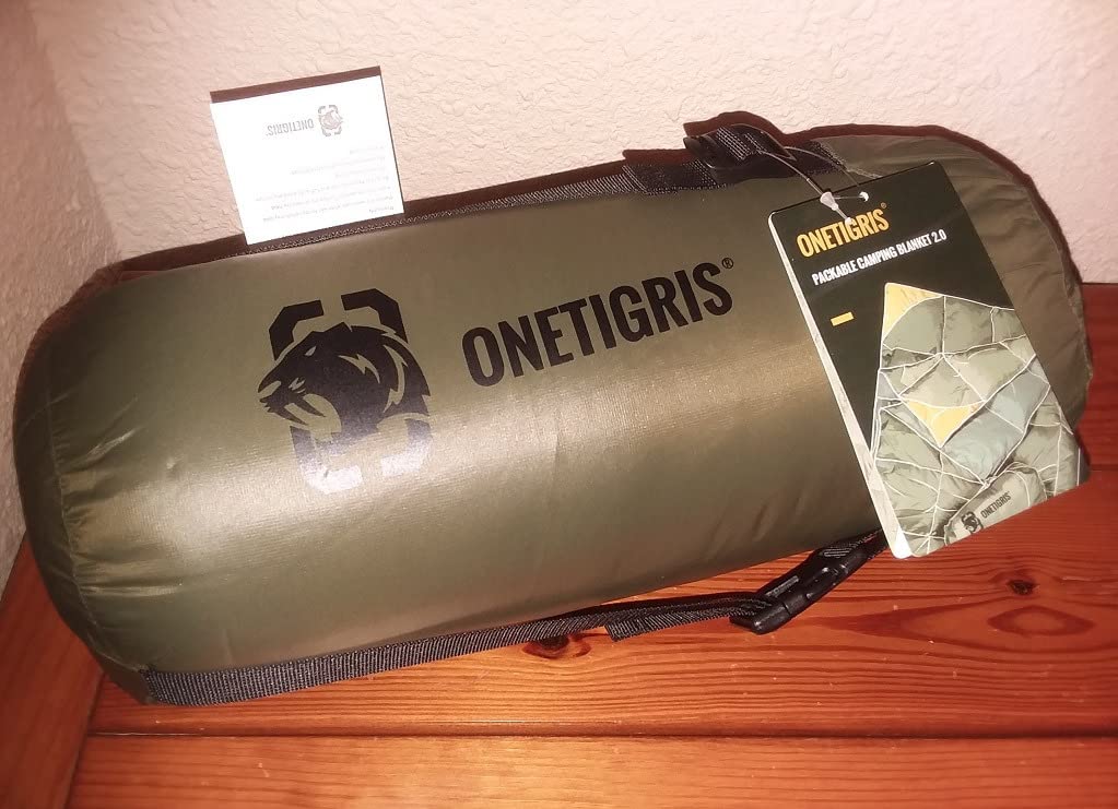 ONETIGRIS Down Camping Blanket Warm, Lightweight, Packable, Puffy Outdoor Travel Quilt for Cold Weather Backpacking Hiking Stadium Gardening Beach Picnic customer photo 1