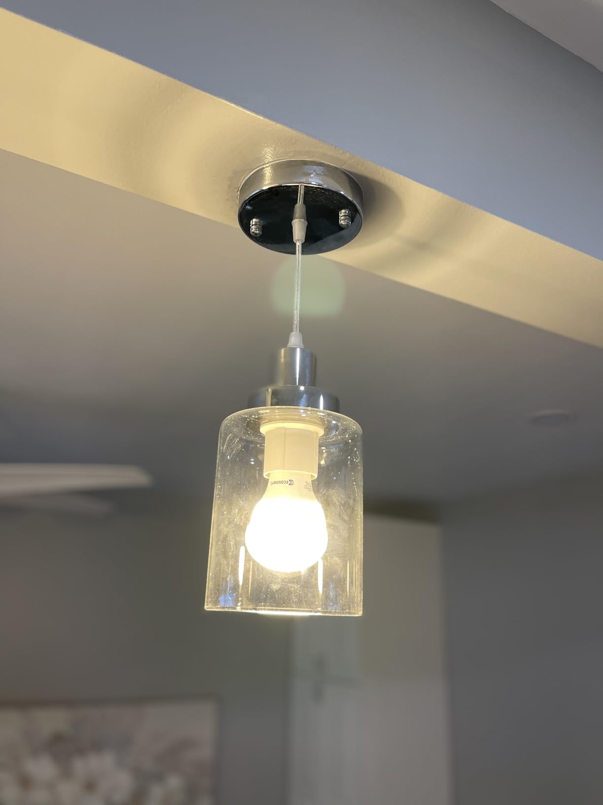 WimiSom Industrial Pendant Lighting, Modern Clear Glass Shade Farmhouse customer photo 1