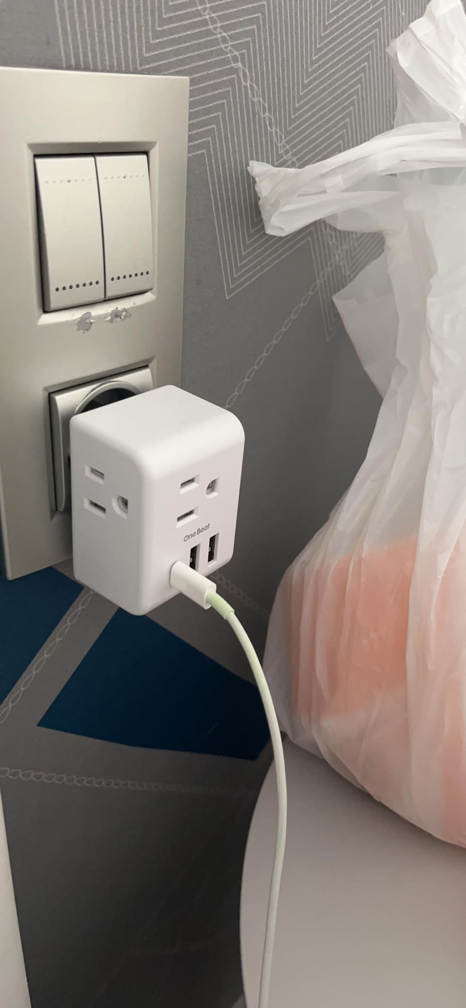 2 Pack European Travel Plug Adapter, Type C Plug Adapter Travel Essentials | International Power Adapter with 3 Outlets 4 USB Ports(2 USB C), US to Most Europe EU Spain Italy France Germany Plug Adapter customer photo 1