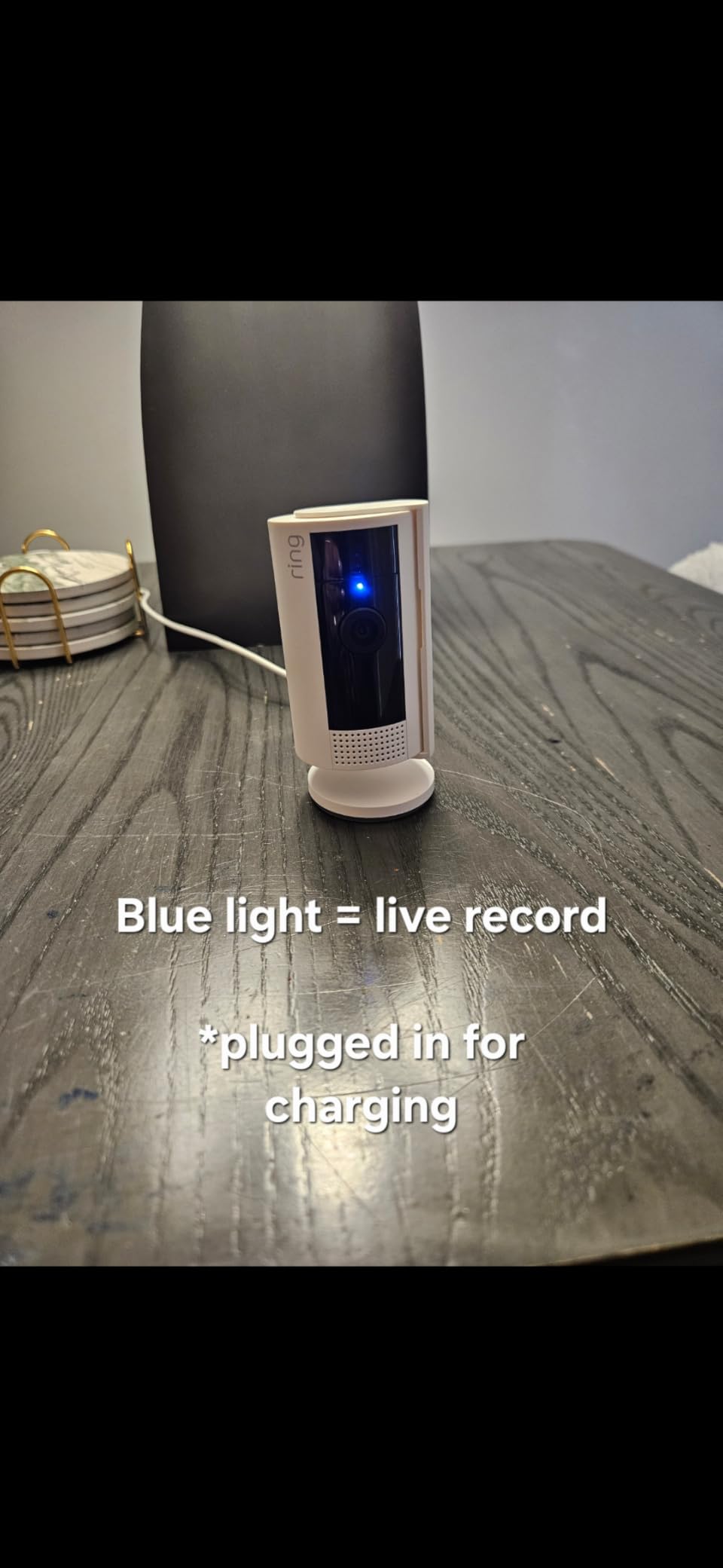 Ring Indoor Cam (newest model) - Home or business security in 1080p HD video, White customer photo 2