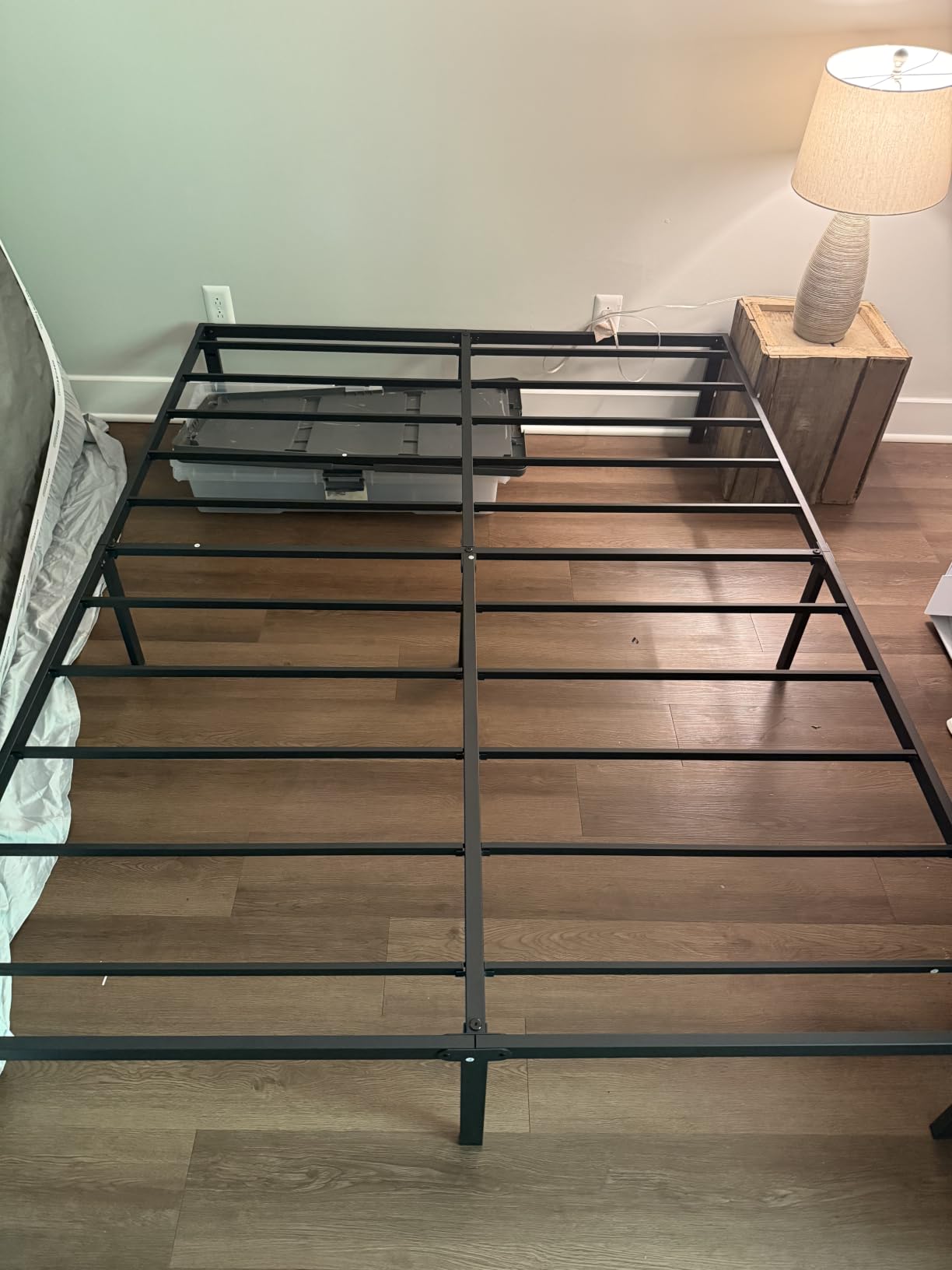 NEW JETO Metal Bed Frame,Queen Size Bed Frame with Storage Space,14 Inch customer photo 2