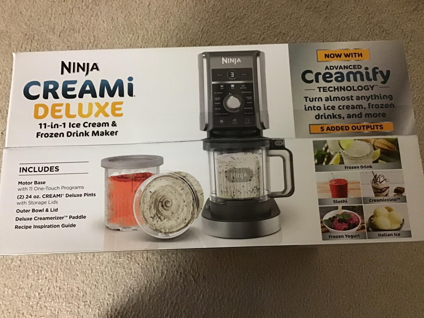 Ninja CREAMi XL Deluxe Gen 1, 11-in-1 Ice Cream & Frozen Treat Maker, NC501 | 24 oz. XL Tubs for the whole family customer photo 1
