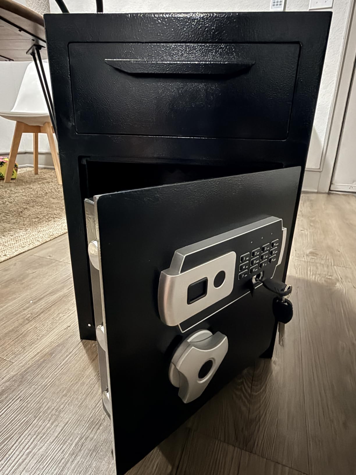 KAER 2.8 Cuft Drop Safe for Small Business Heavy Duty Steel Money Safe with Drop Slot for Cash,Slips,Documents,Depository Cash Safe with Fireproof Bag,Anti-Theft Cash Drop Box for Home/Retail/Office customer photo 1