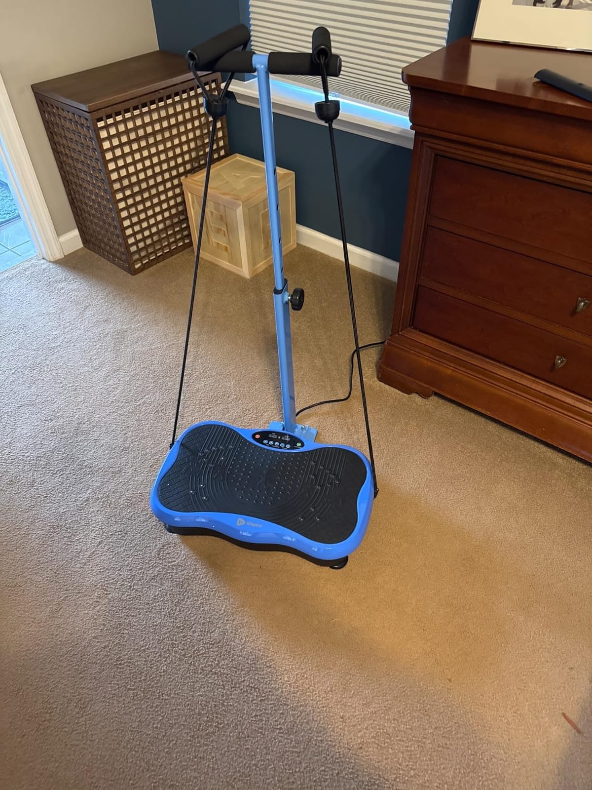 Lifepro TrimLite Vibration Plate with Handles and Magnetic Acupoints | Bluetooth Speakers, 99 Speed Levels, 9 Presets, Resistance Bands - Vibration Plate for Lymphatic Drainage & Full Body Workout customer photo 1