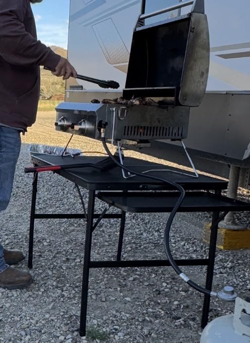 Nice C Metal Folding Grill Table, Camping Tailgate Grill Station customer photo 2