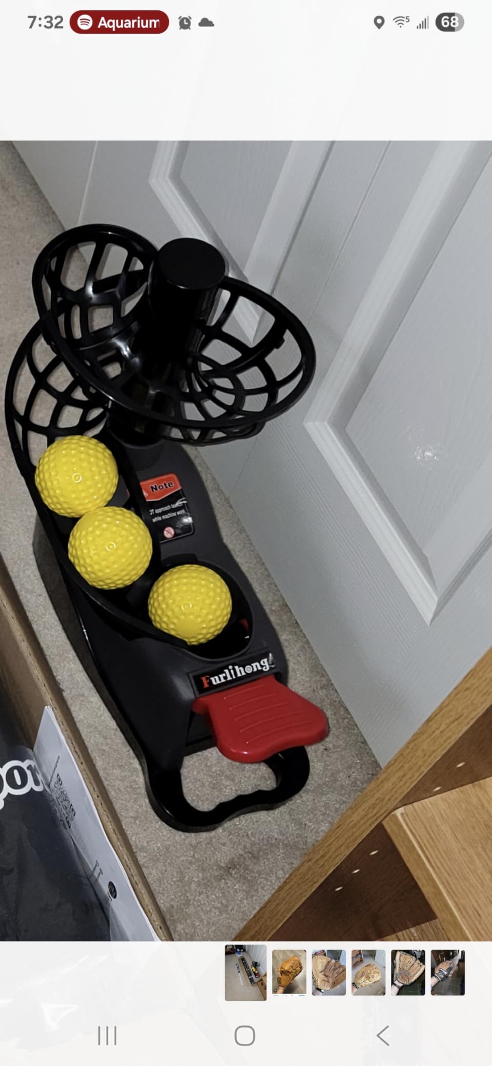 Furlihong 898BH Baseball Soft Toss Machine, Angle Adjustable, Step On Paddle and Release to Launch, No Power Supply Needed, Works with Regulation Baseball customer photo 2